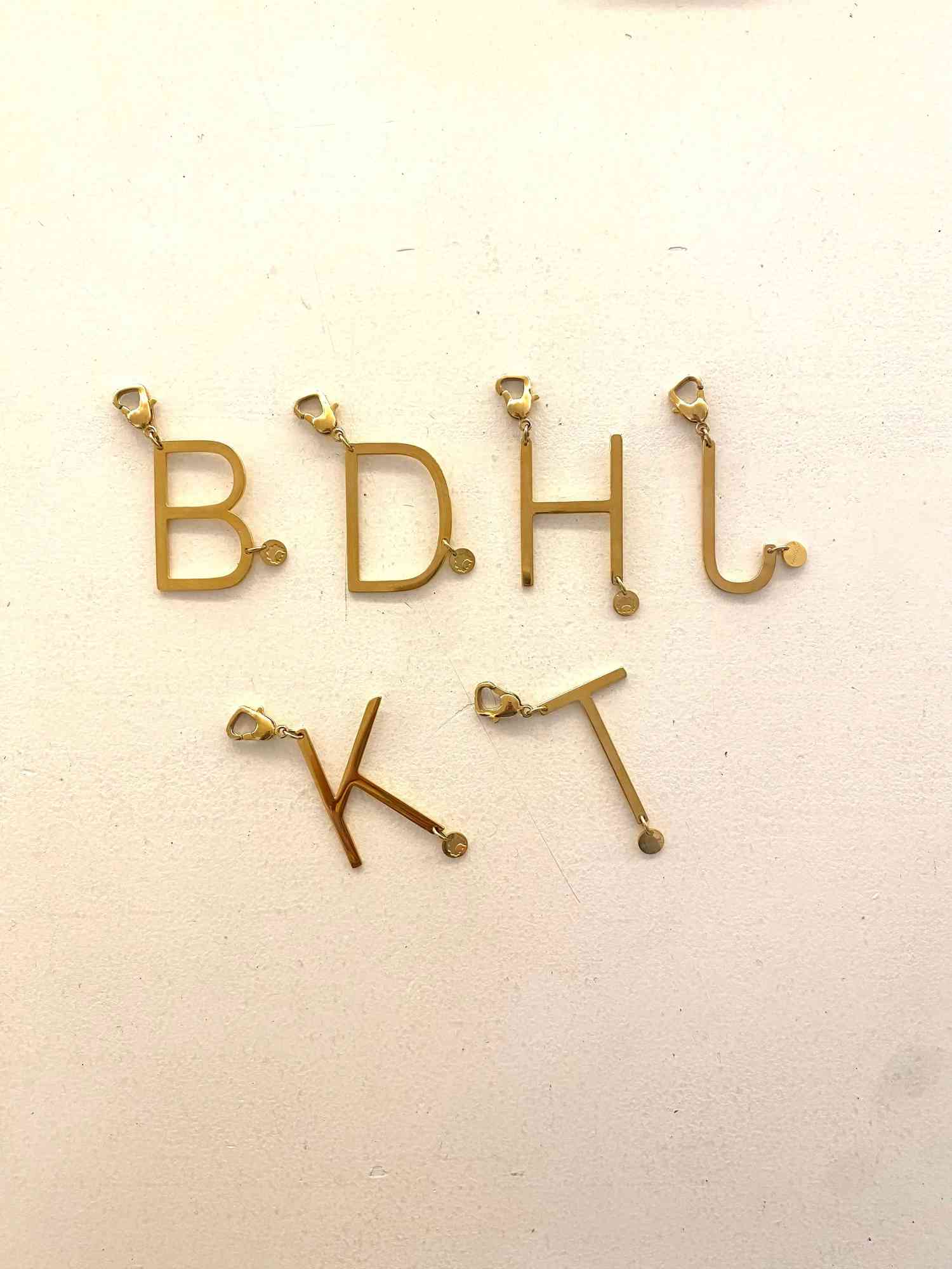 Alphabet Letter Gold Chain Pendant