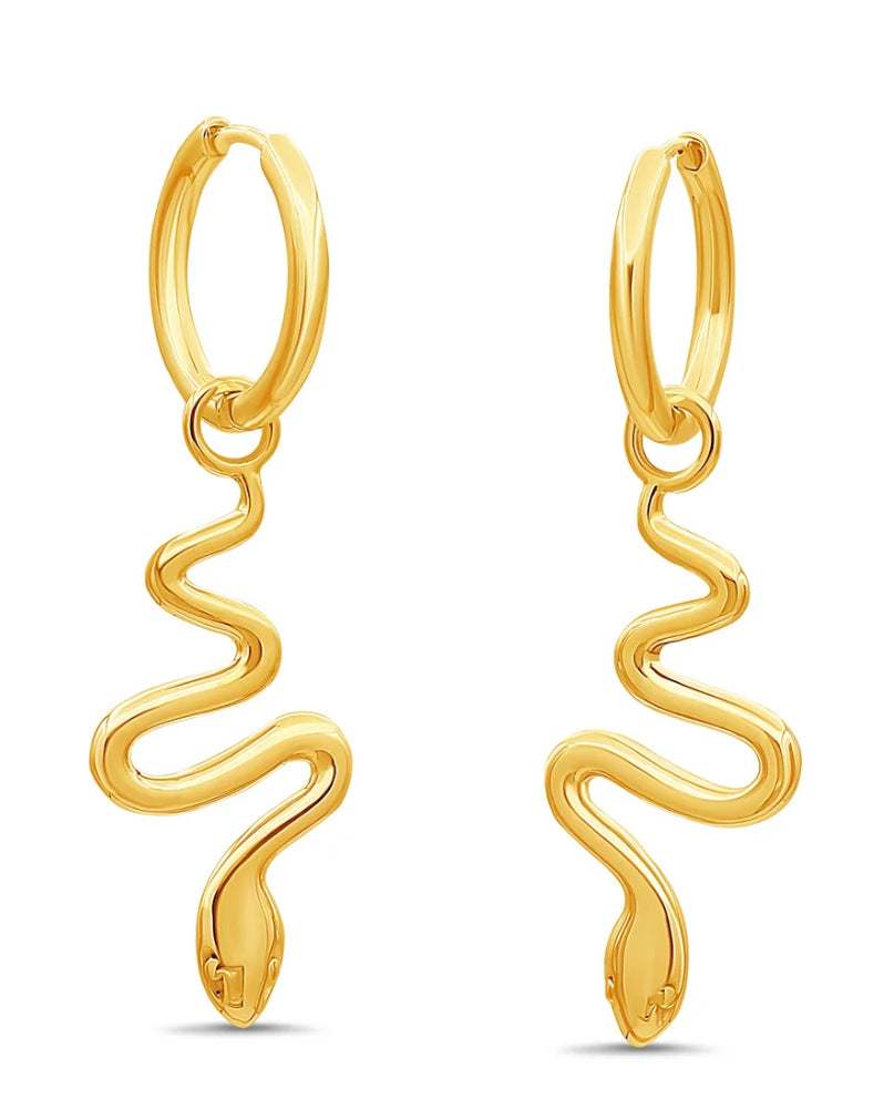 SNAKE Earrings gold