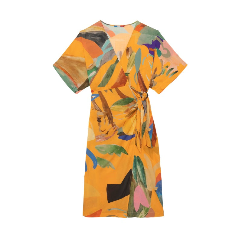 Dancing Wood Orange Dress