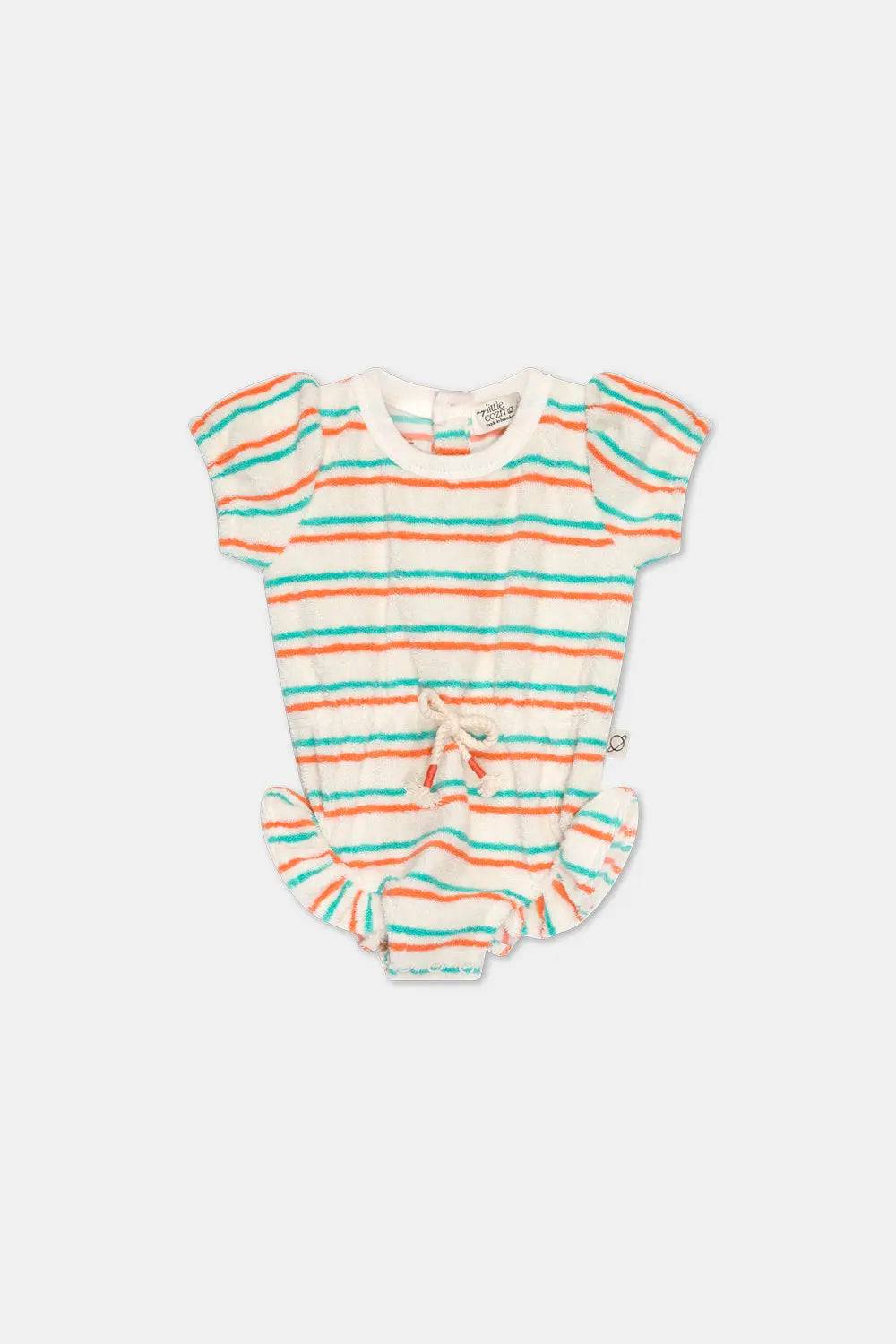 Frottee-Strampler mit Streifenmuster für Babys