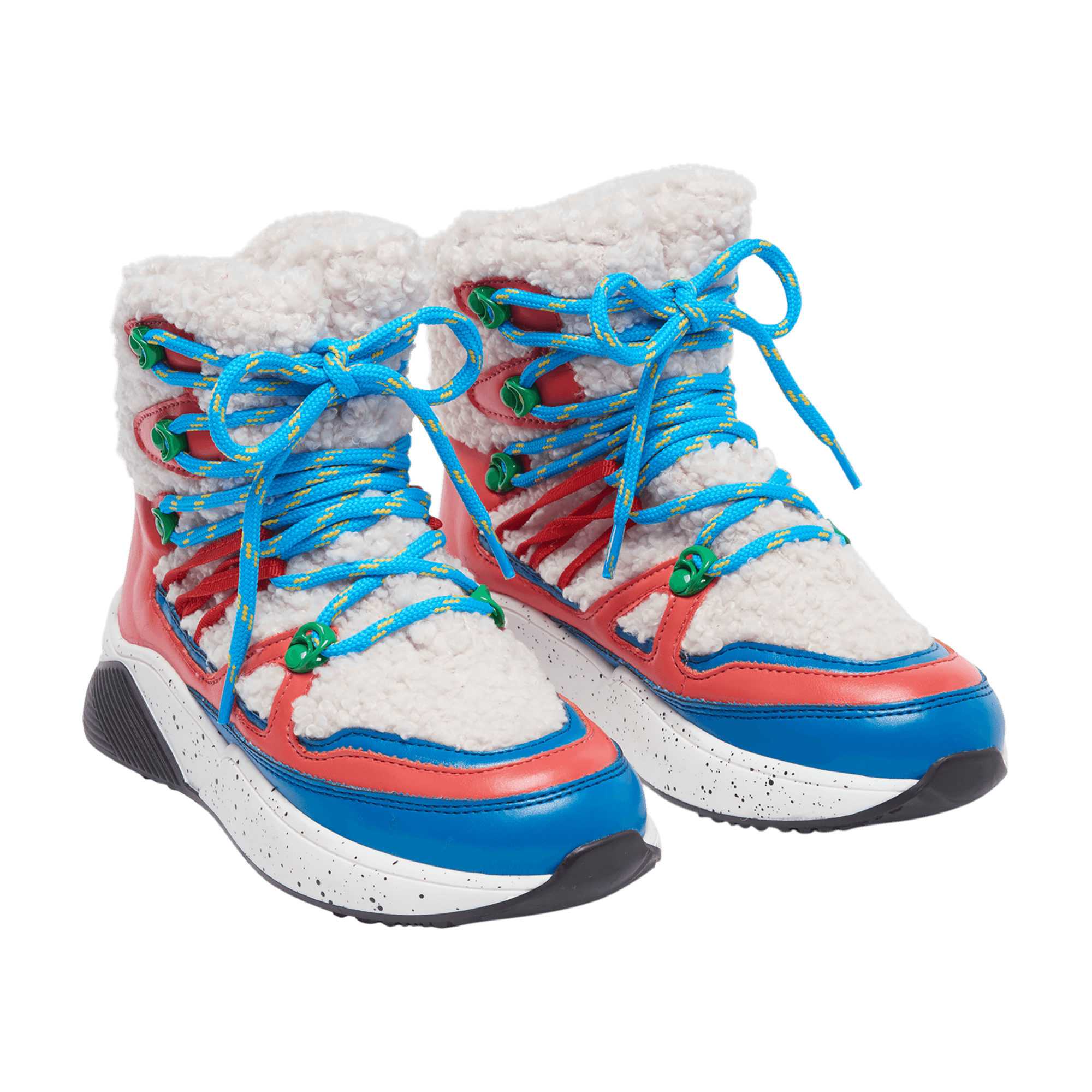 Off White Colorblock Hiking Boots - Zirkuss