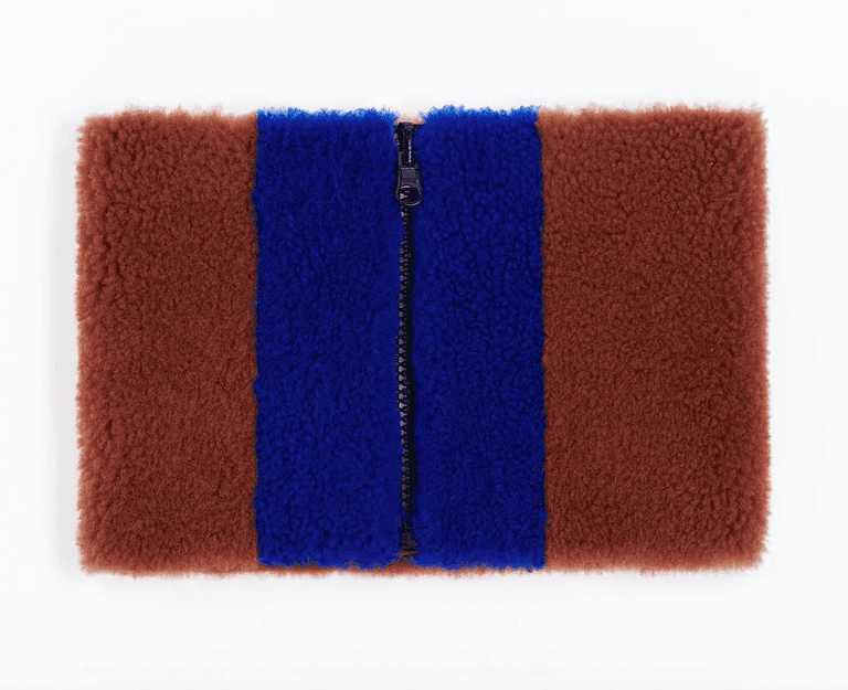 Turtle Neck Collar Teddy/Blue