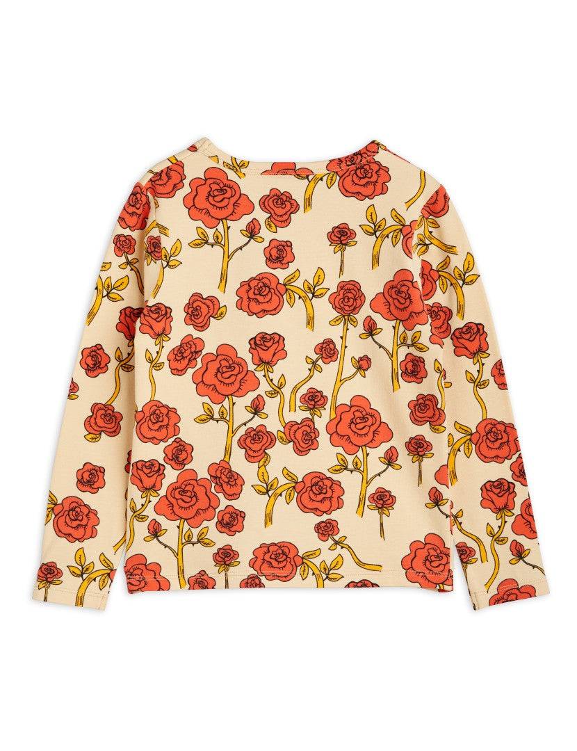 Roses Aop L/S Tee Red Mini Rodini | Zirkuss