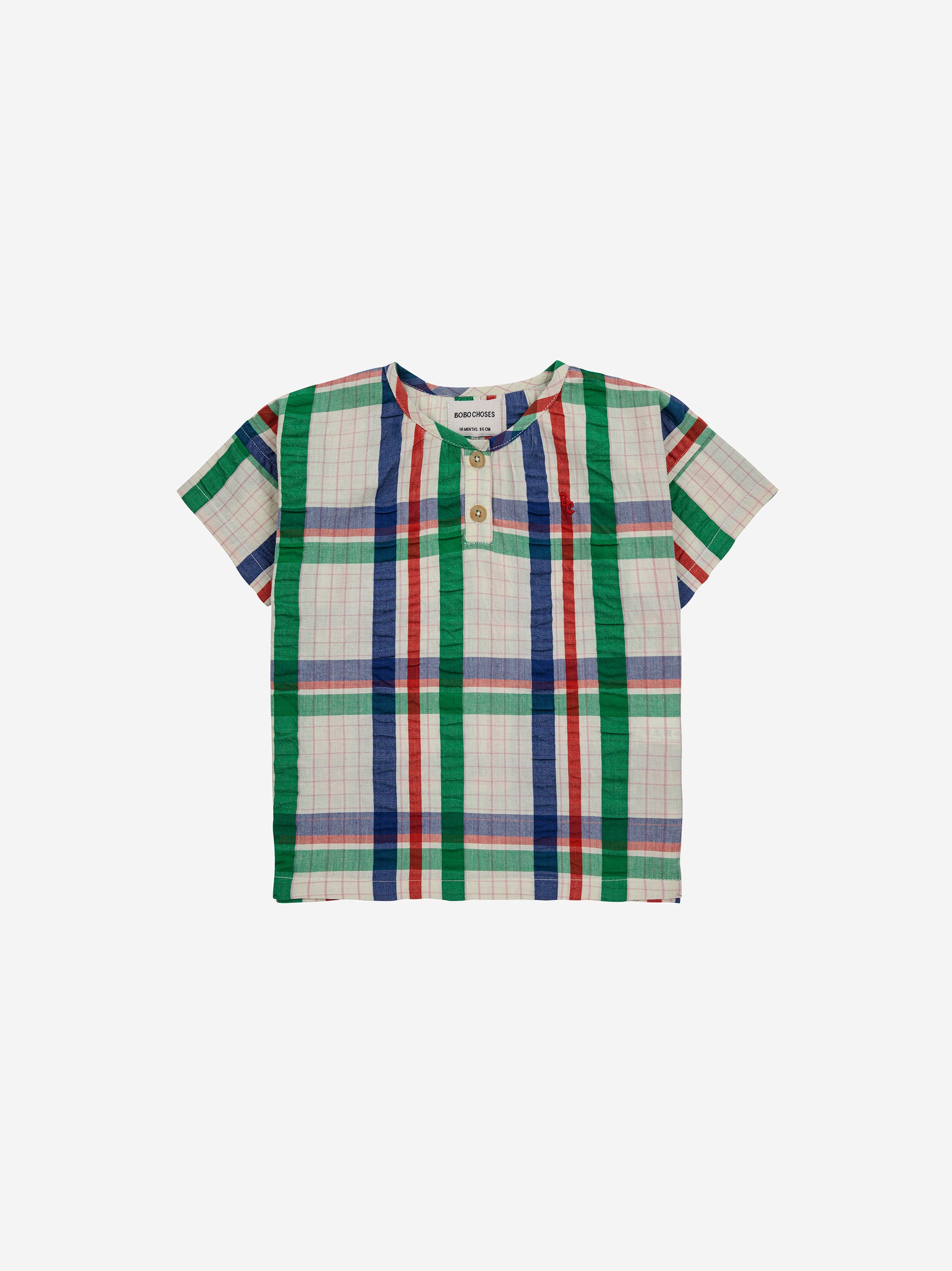 Baby Madras Checks Woven T-Shirt