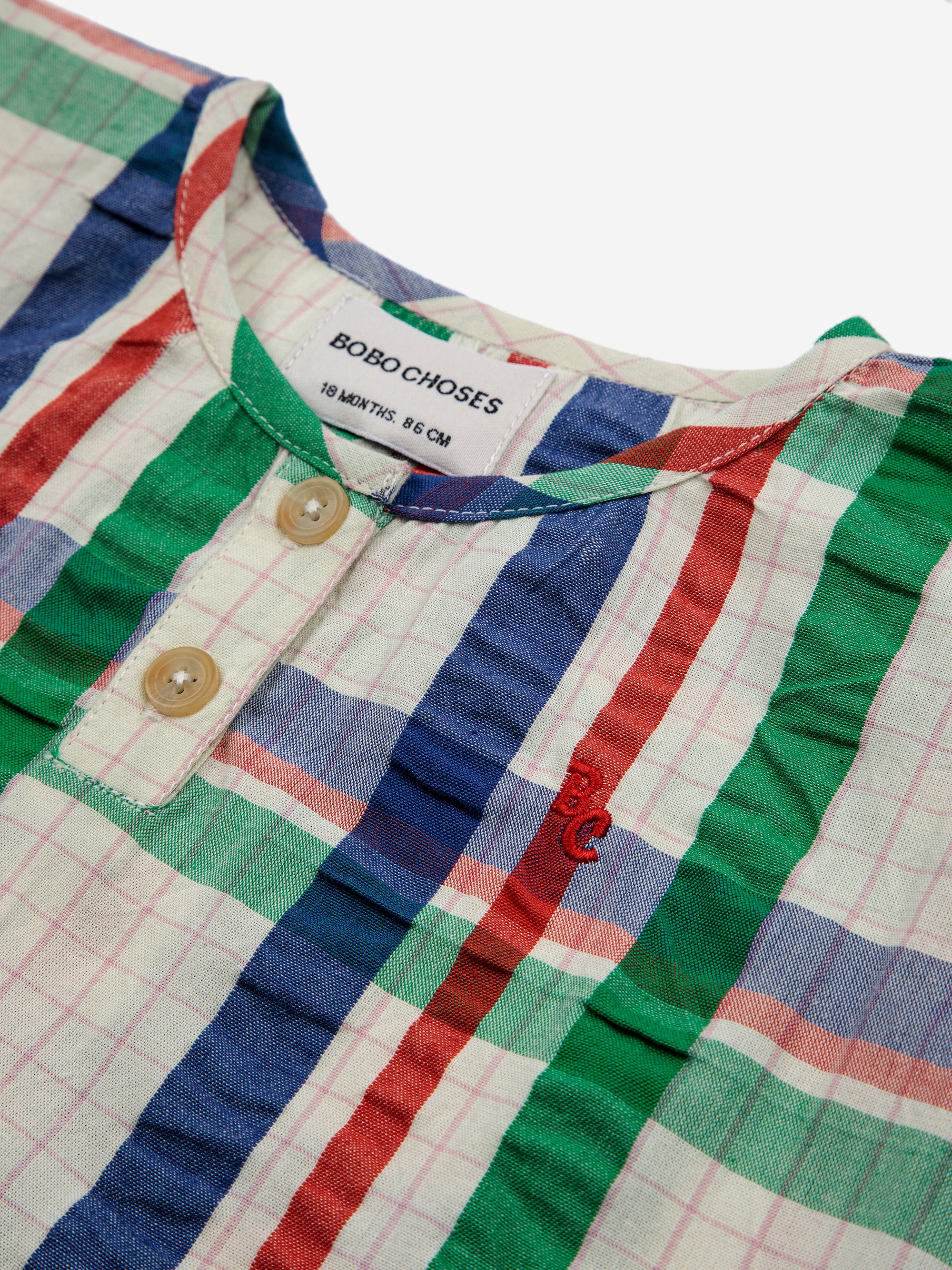 Baby Madras Checks Woven T-Shirt