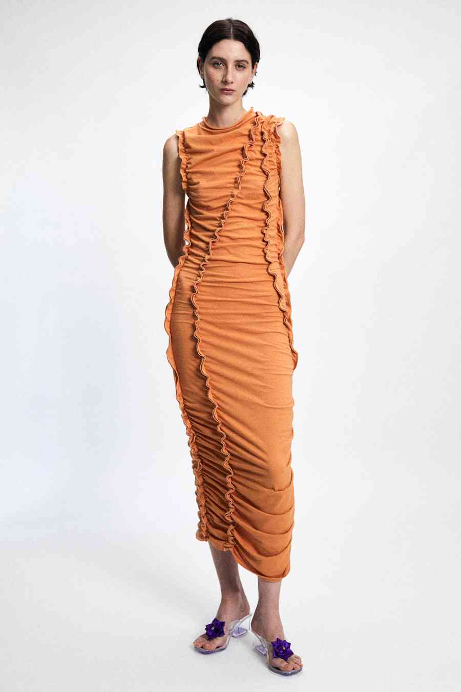 Nogata Strickkleid mit Rüschen