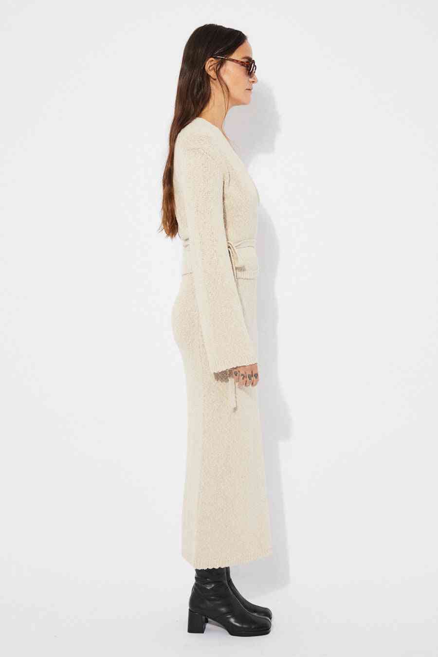 Vaca Wrap Cardigan Beige
