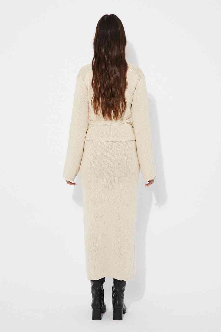 Vaca Wrap Cardigan Beige