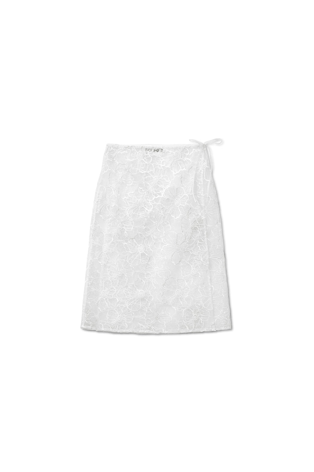 Alba Long Skirt in Black Floral Lace