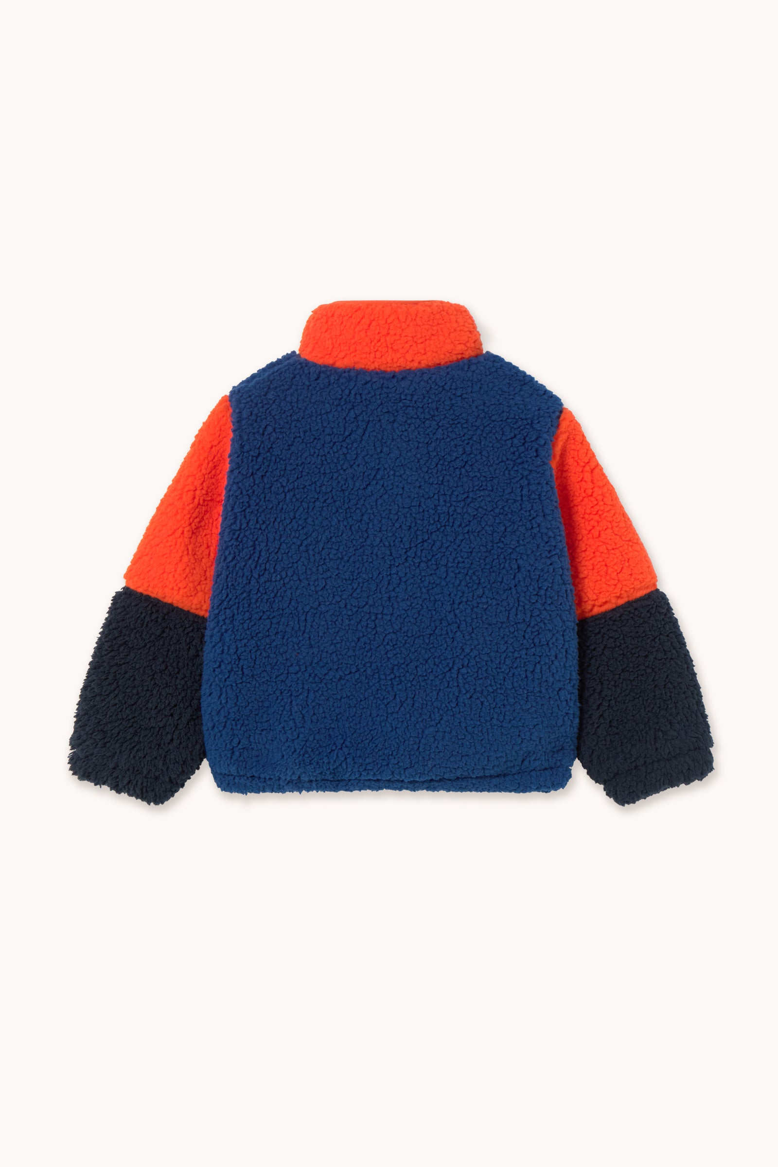 Color Block Polar Sherpa Jacket Summer Red