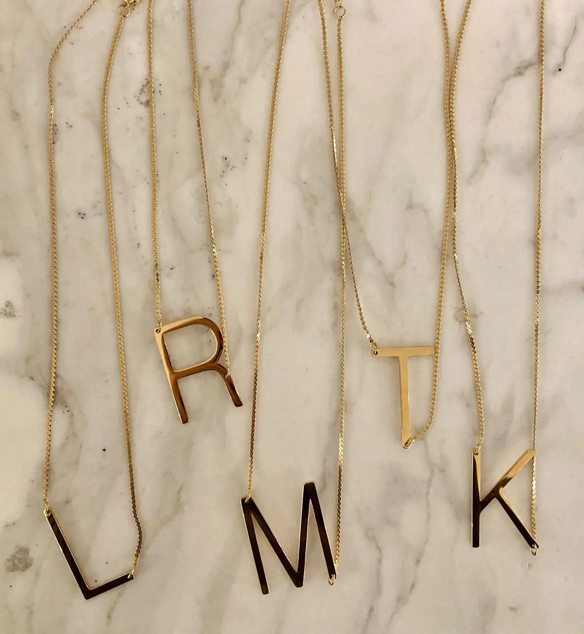 Alphabet Letter Gold Necklace - Zirkuss