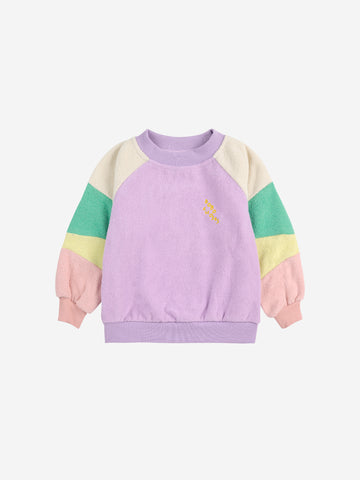 Baby Lila Color Block terry cloth sweatshirt