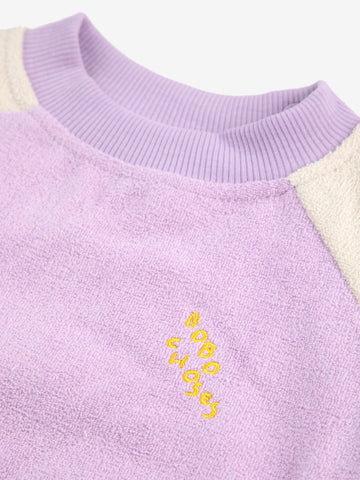 Baby Lila Color Block terry cloth sweatshirt