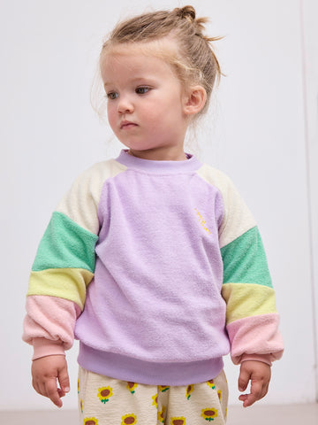 Baby Lila Color Block terry cloth sweatshirt