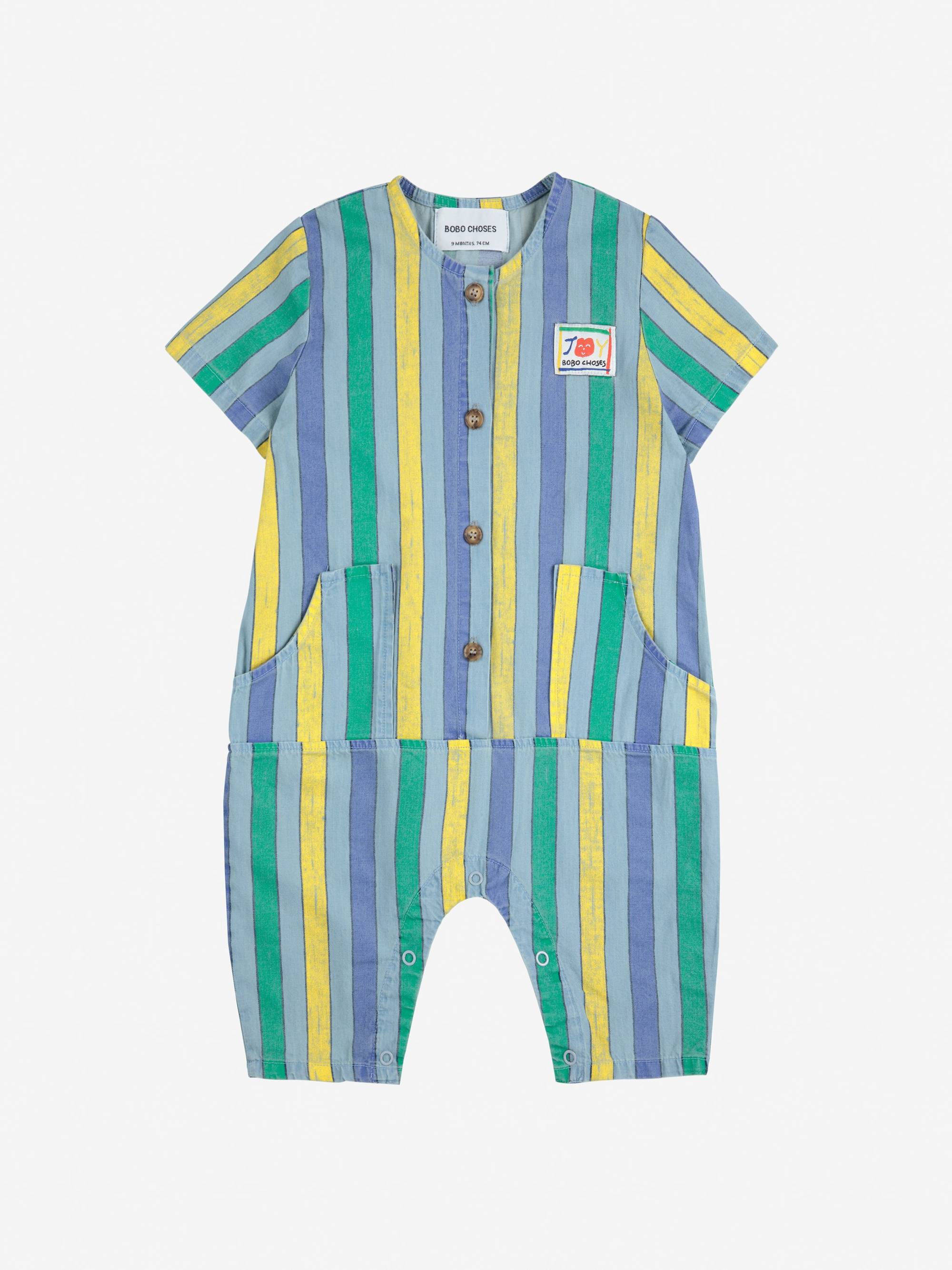 Baby Multicolor Stripes denim overal