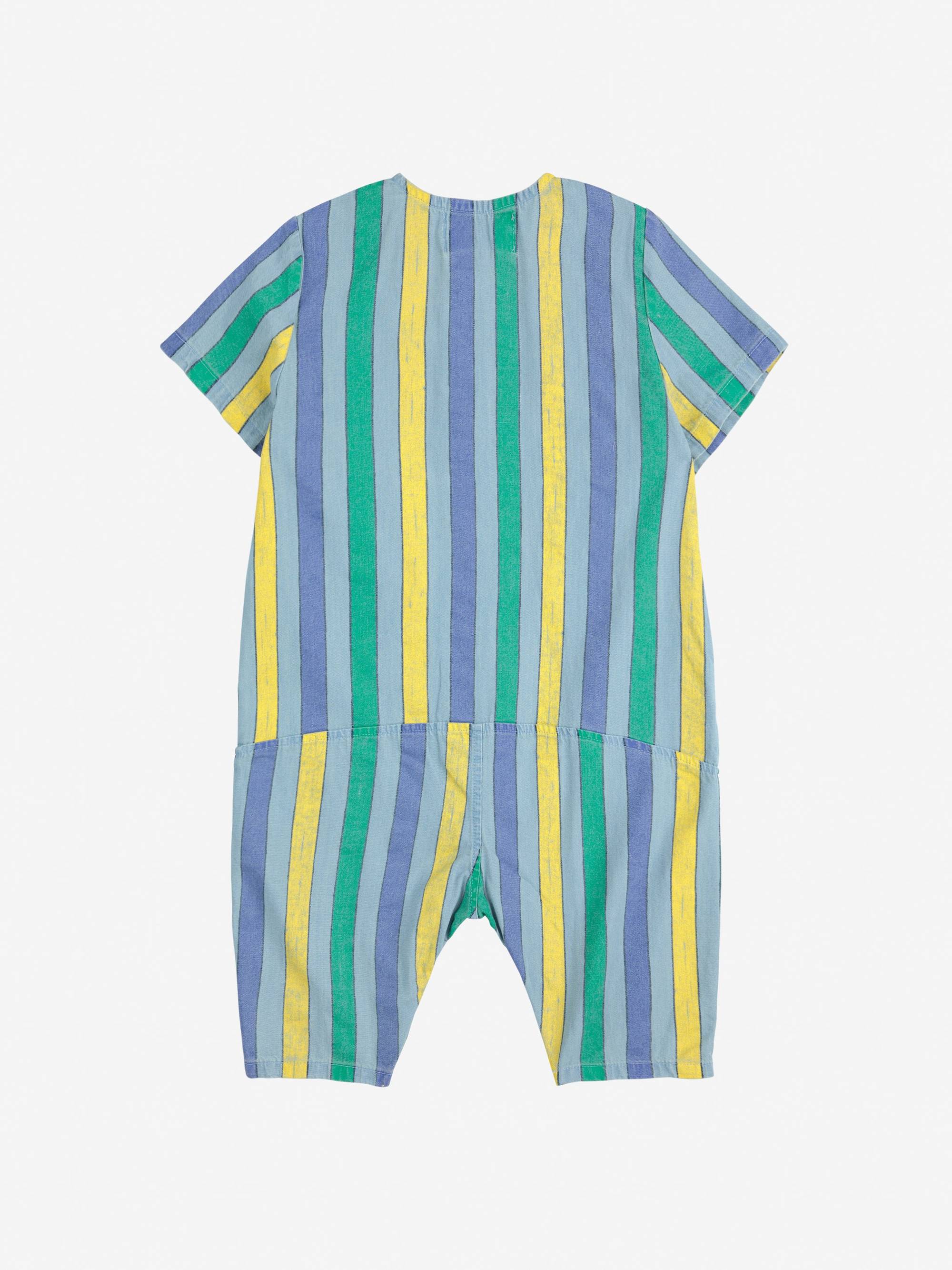 Baby Multicolor Stripes denim overal