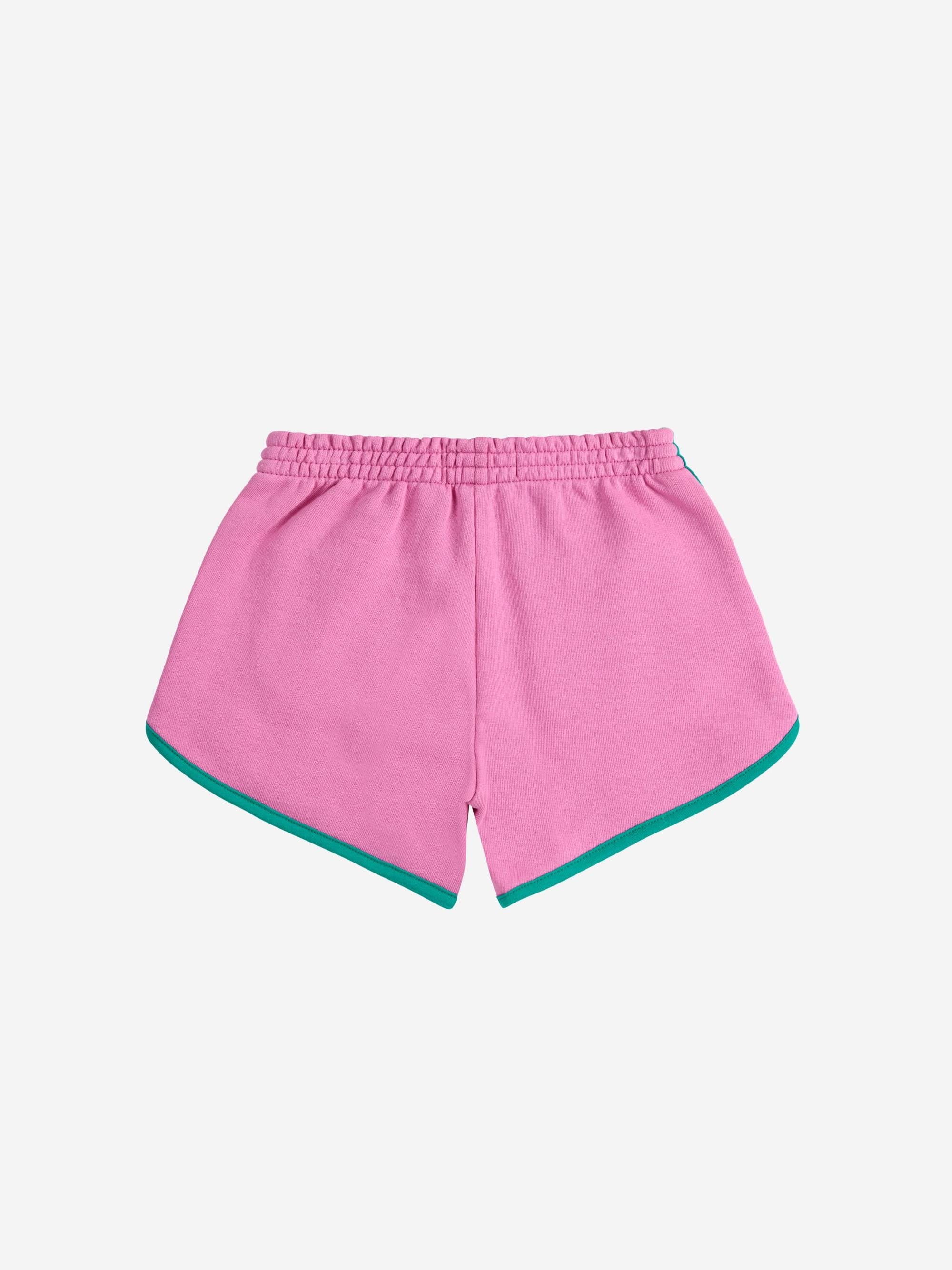 Rosa Shorts mit Farbblockdesign