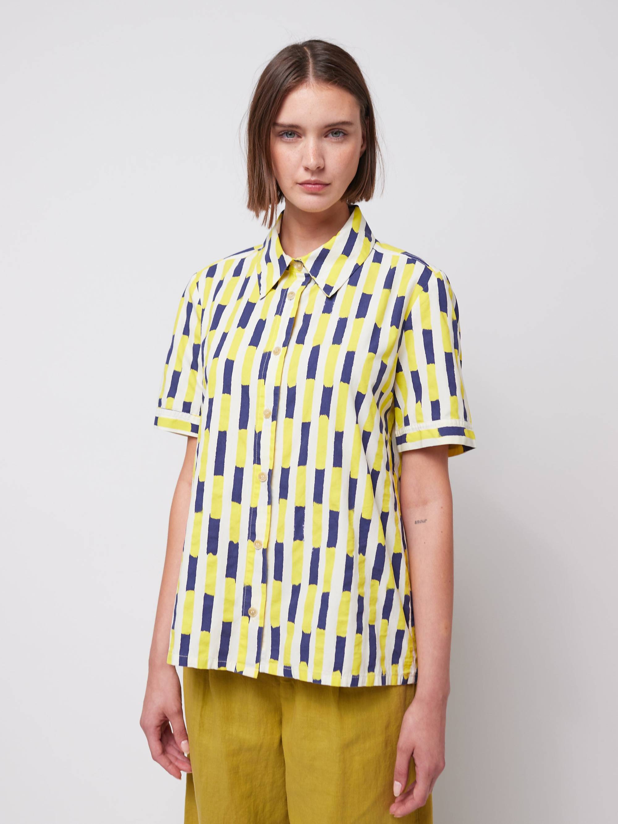 Bush Strokes Print Fitted Shirt