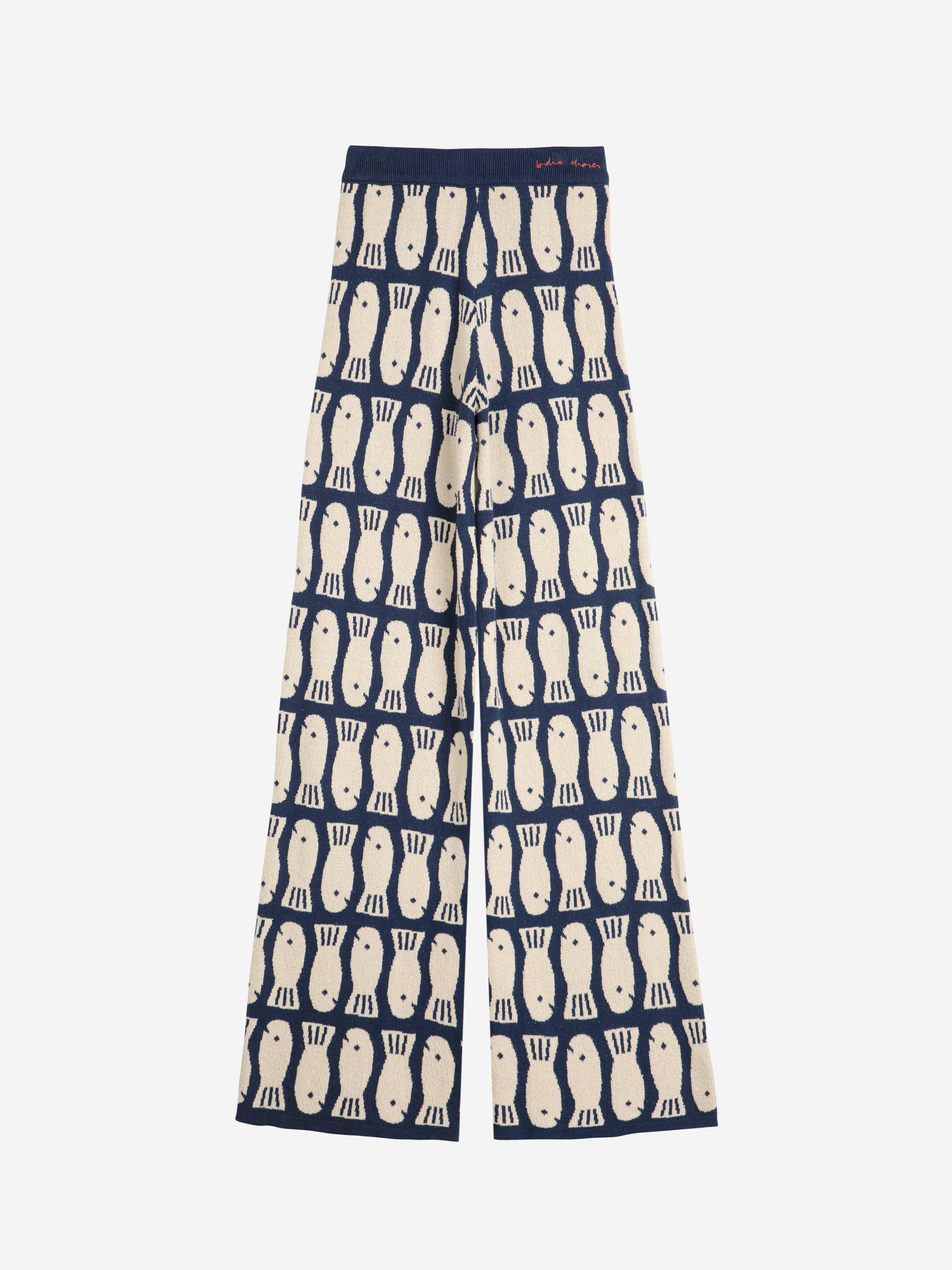 Lucky Fish Jacquard Knitted Trousers