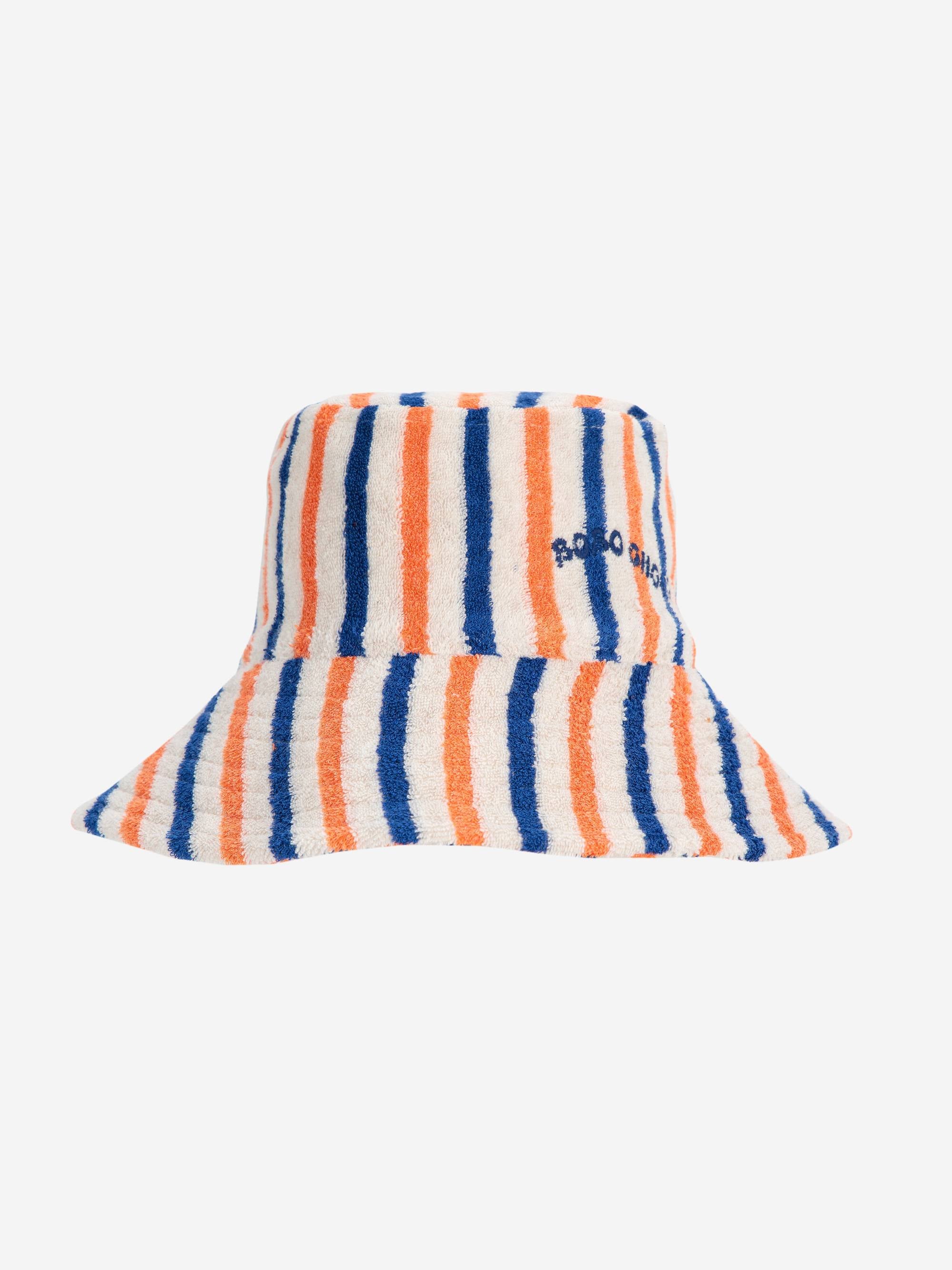 Baby Bobo Choses stripes terry cloth bucket hat