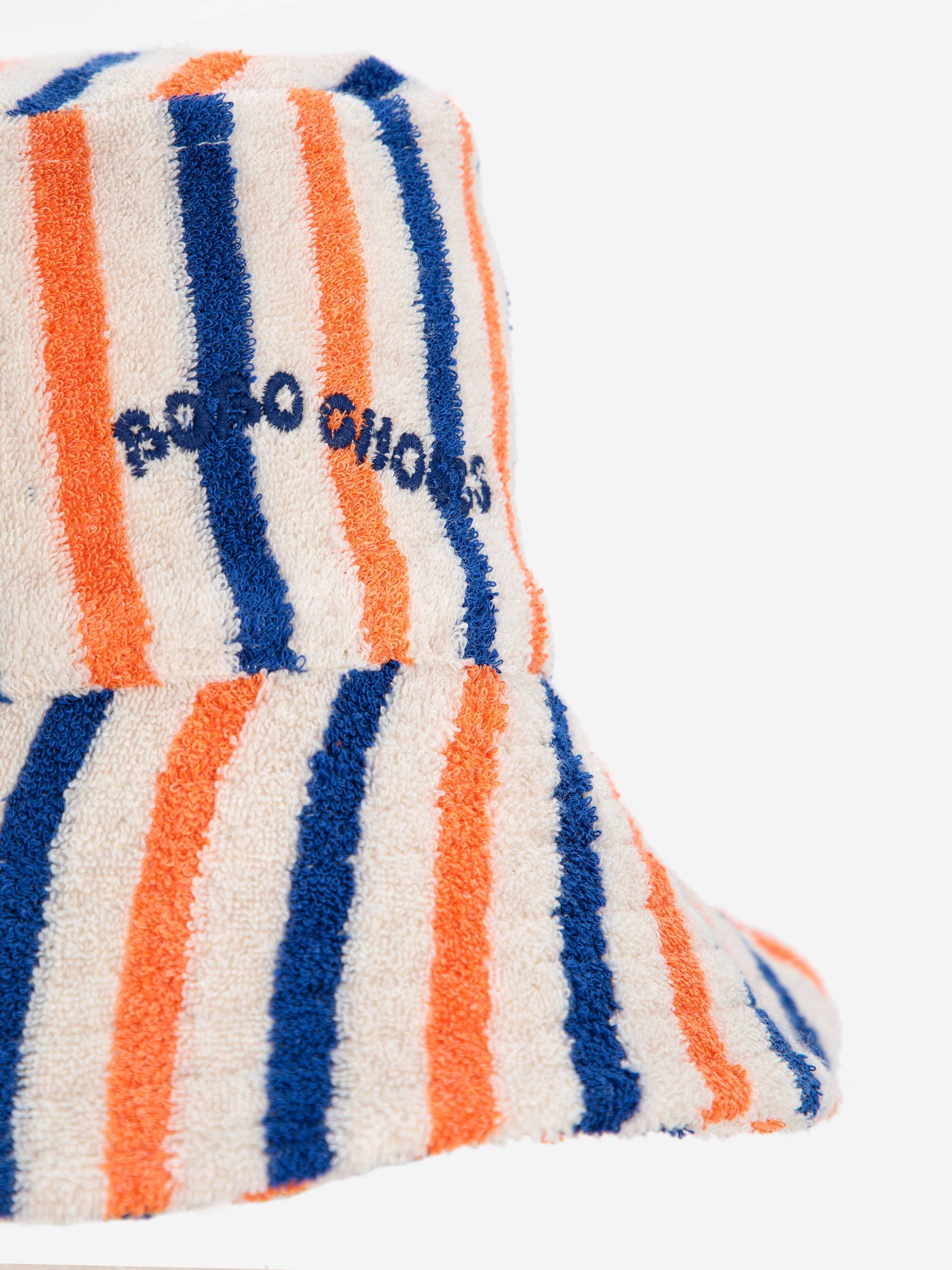 Baby Bobo Choses stripes terry cloth bucket hat