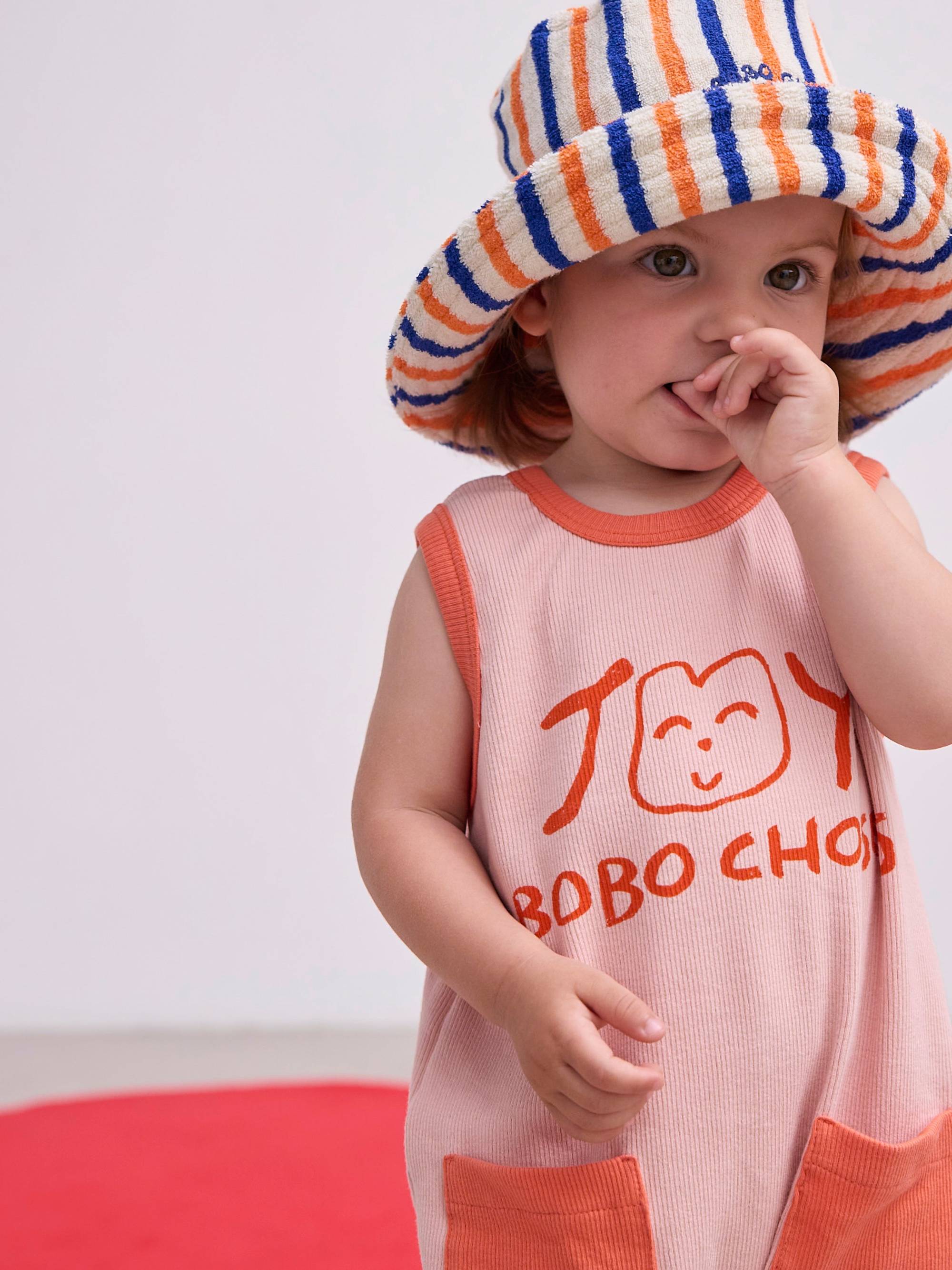 Baby Bobo Choses stripes terry cloth bucket hat