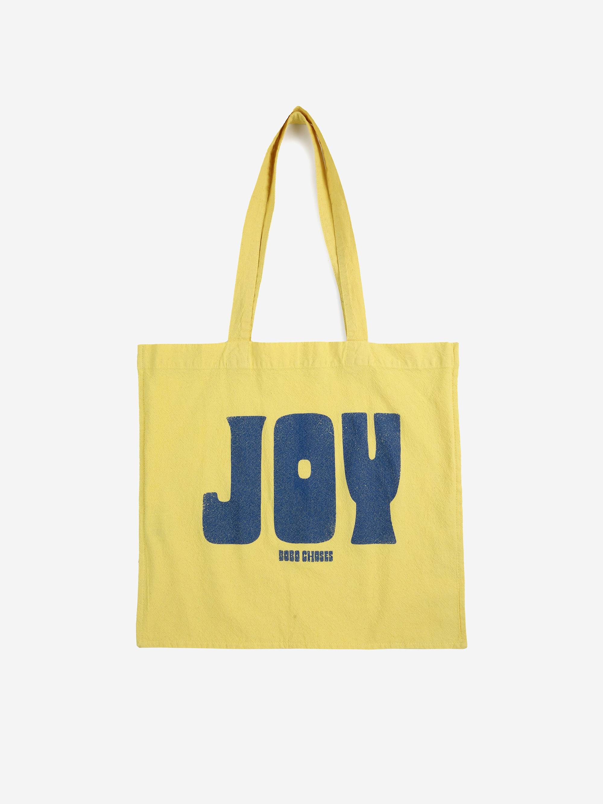 Joy yellow tote bag