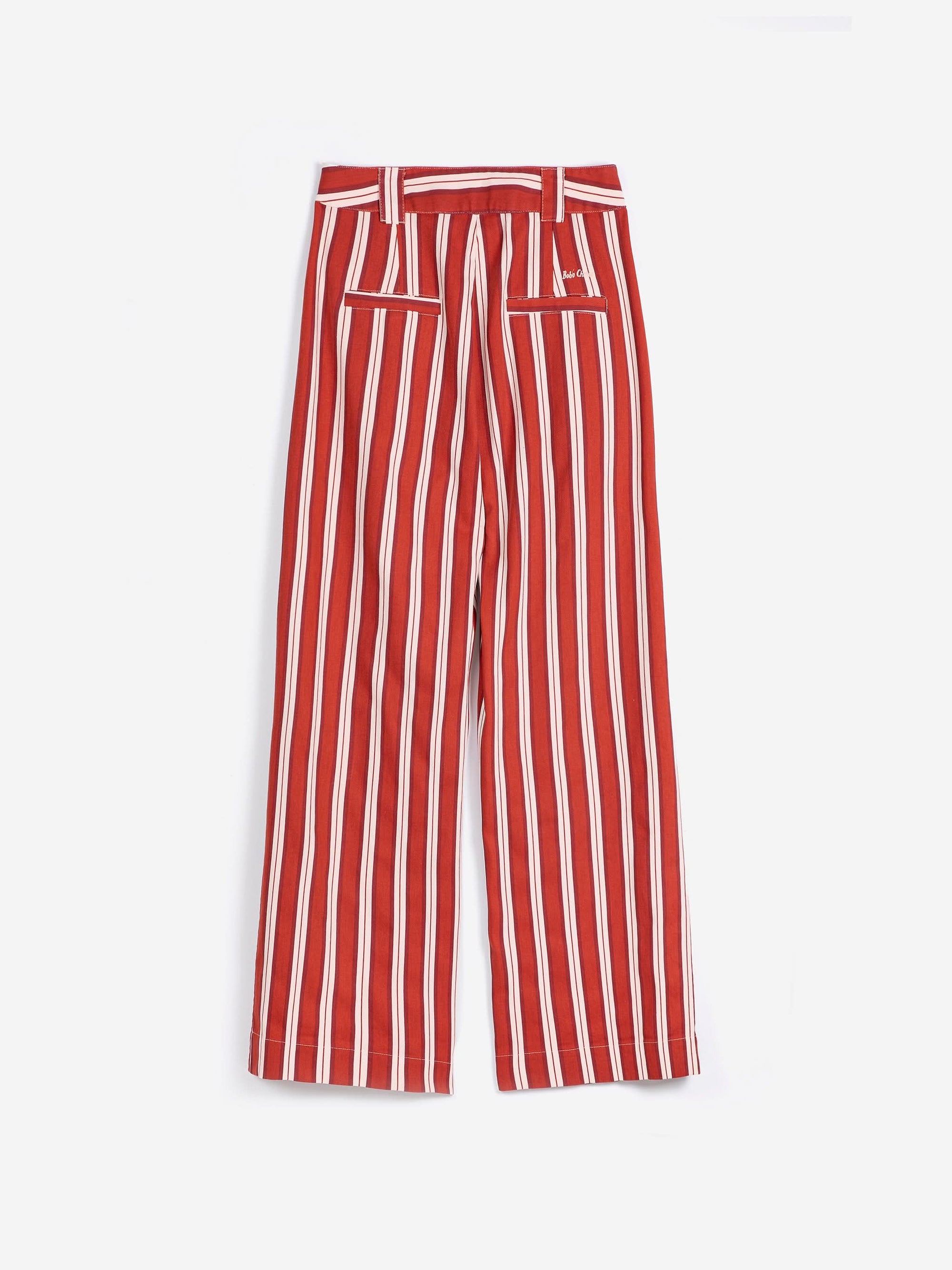 Striped Twill Wide Leg Pants