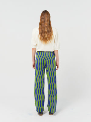 Multicolour Waves Printed Pants