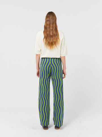 Multicolour Waves Printed Pants