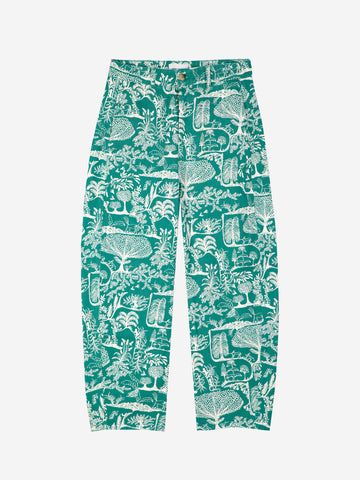 Wonderland Printed Long Tapered Pants