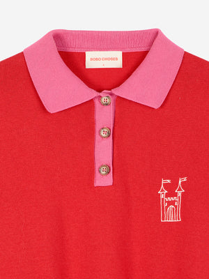 Colour Block Faraway Castle Polo Jumper