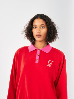 Colour Block Faraway Castle Polopullover