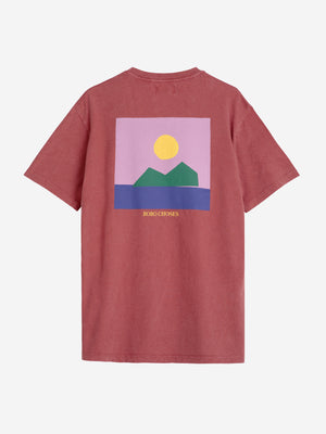 Sonnenuntergang Druck Unisex T-Shirt