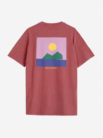 Sonnenuntergang Druck Unisex T-Shirt