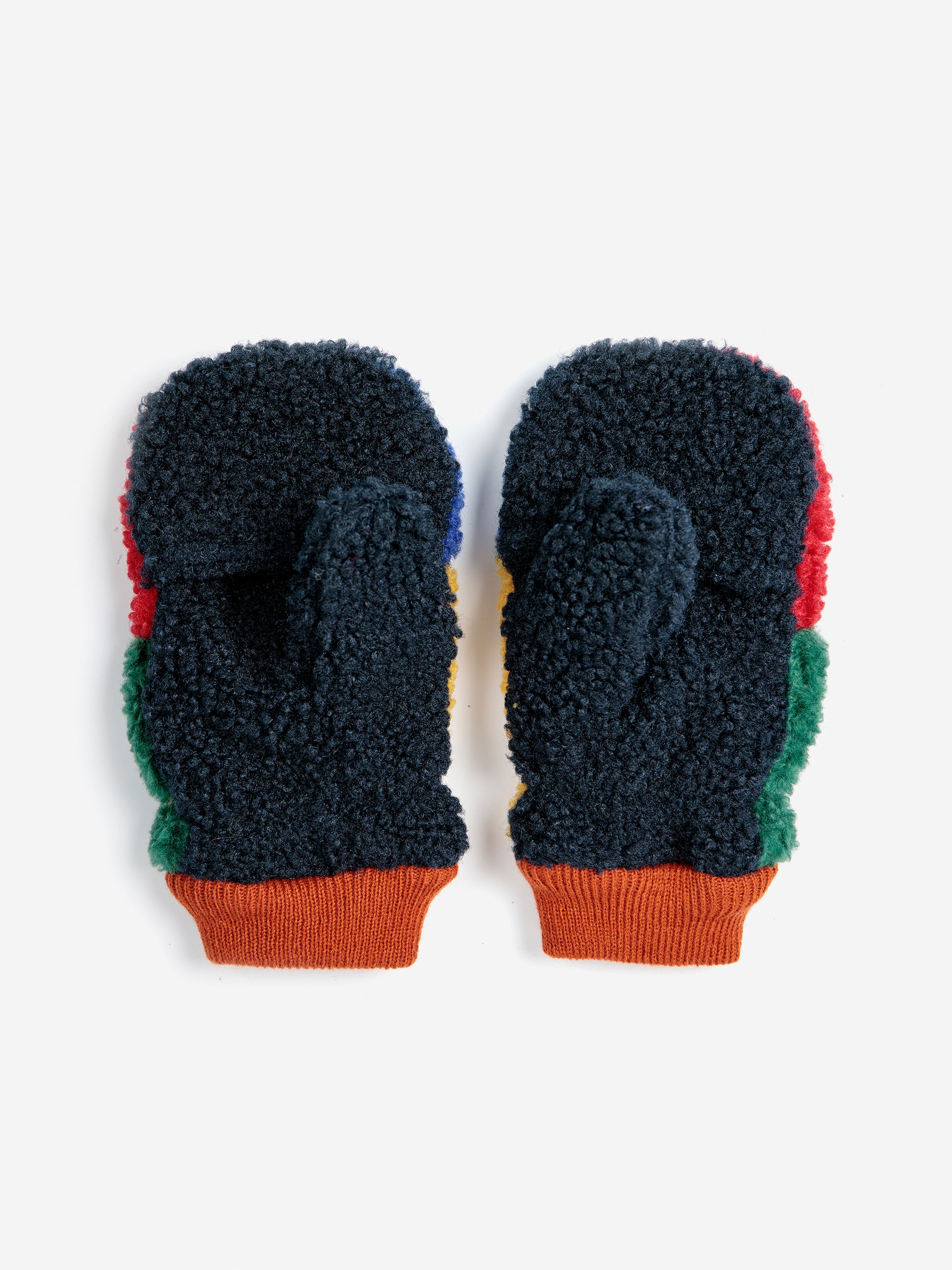 Baby Color Block Sheepskin Mittens