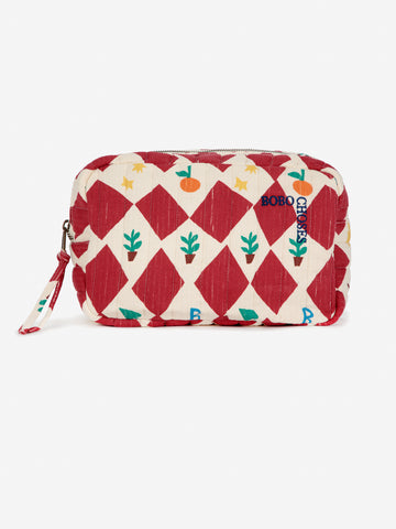 Harlequin All Over Quilted Pouch