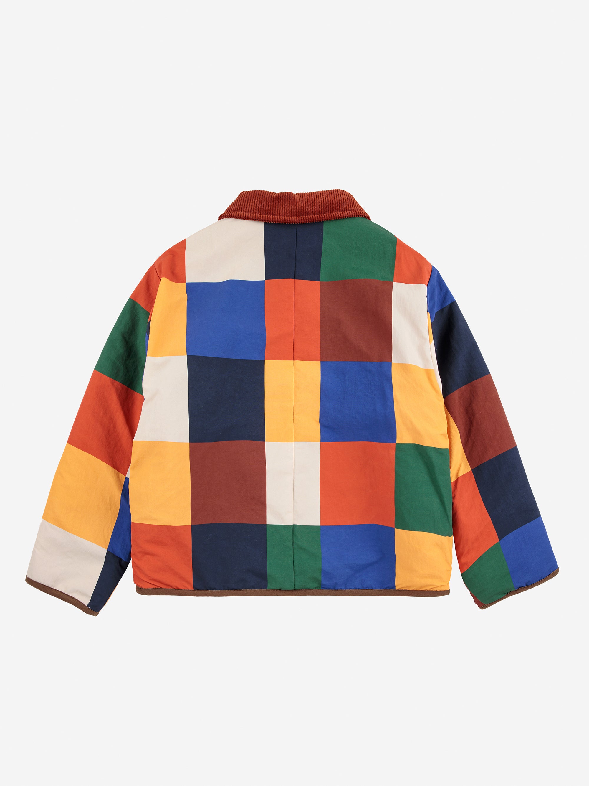 Schaffelljacke im Farbblockdesign