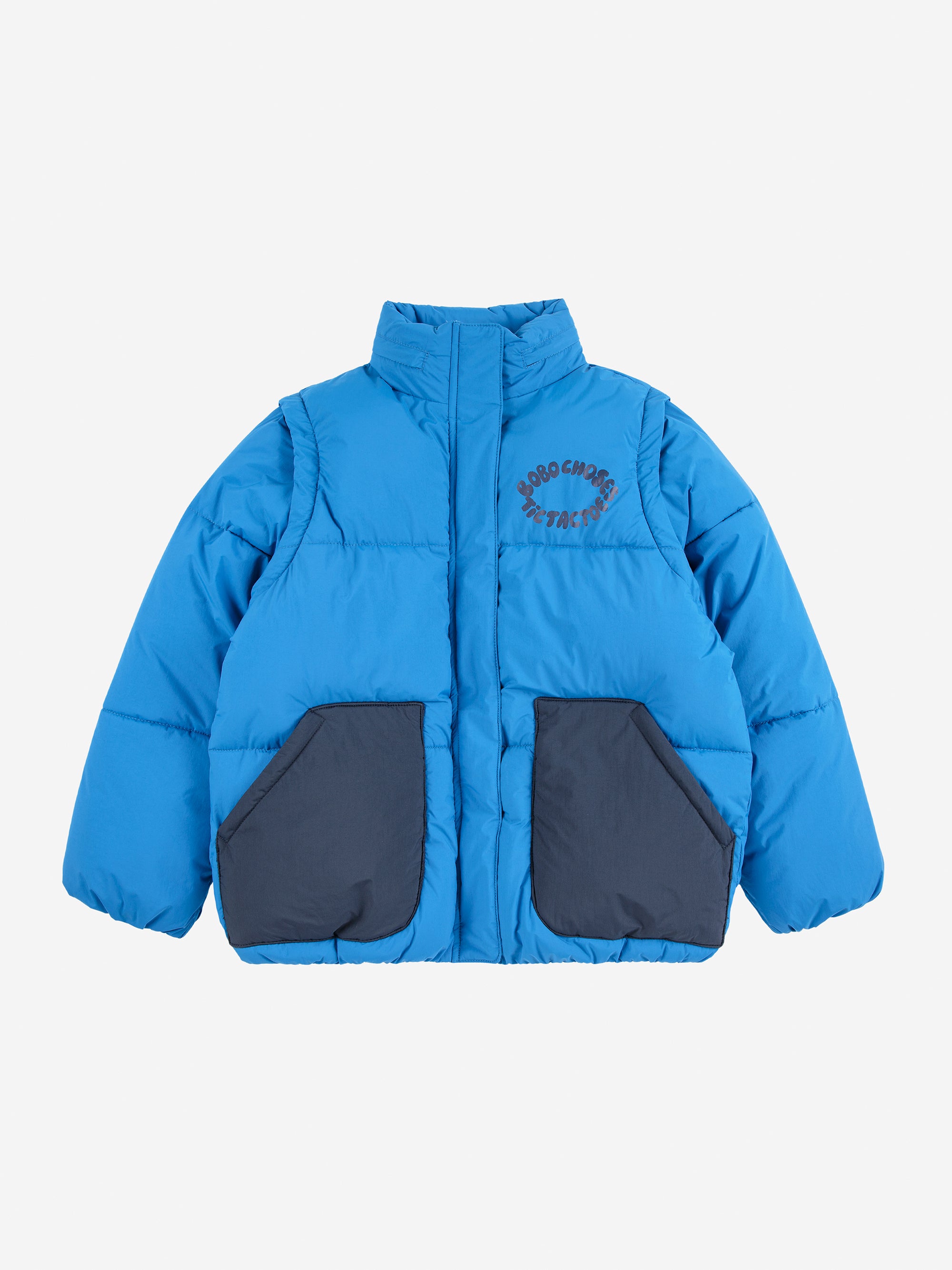 Schaffelljacke im Farbblockdesign