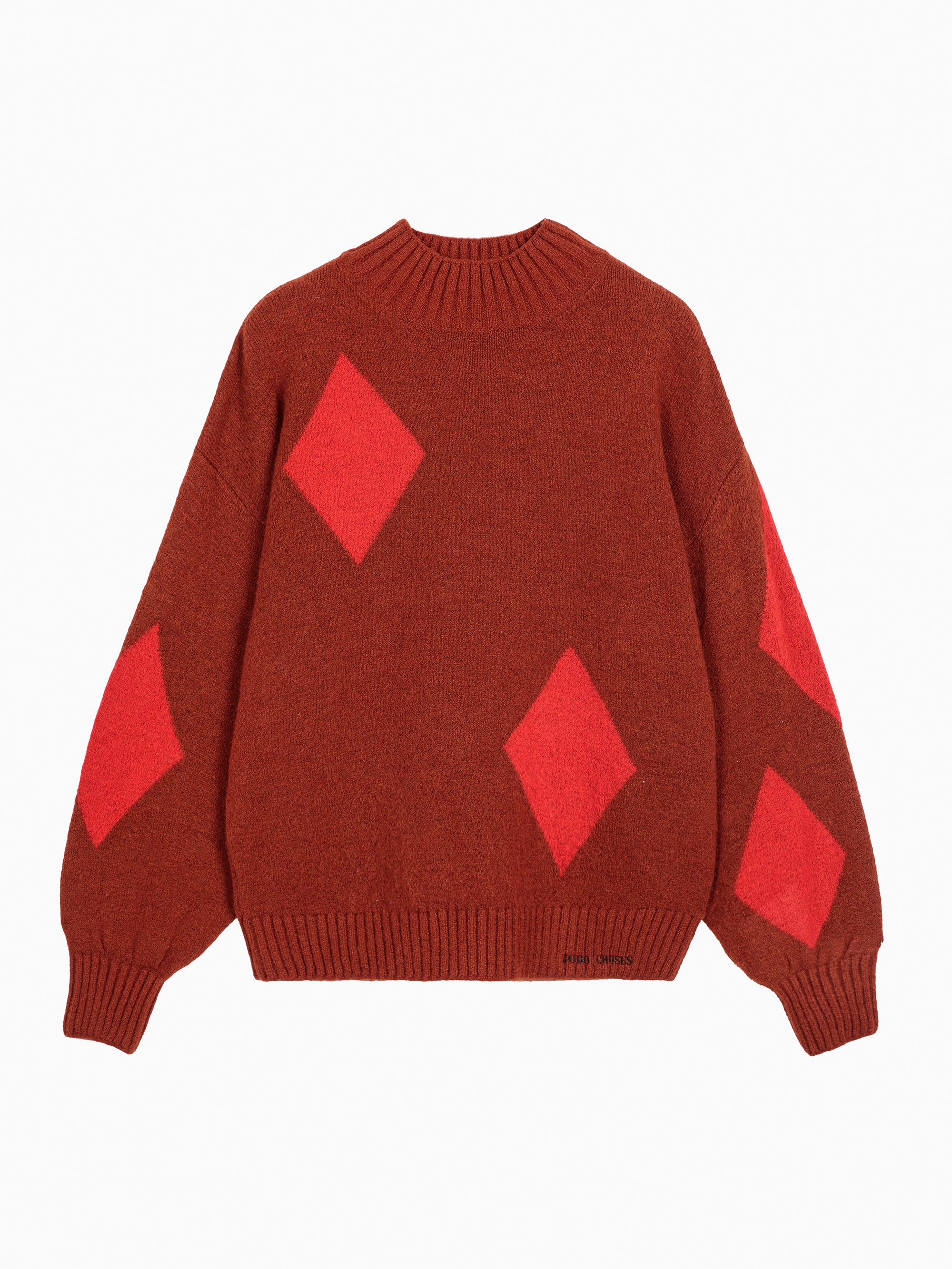 Diamond Card Turtleneck Jumper