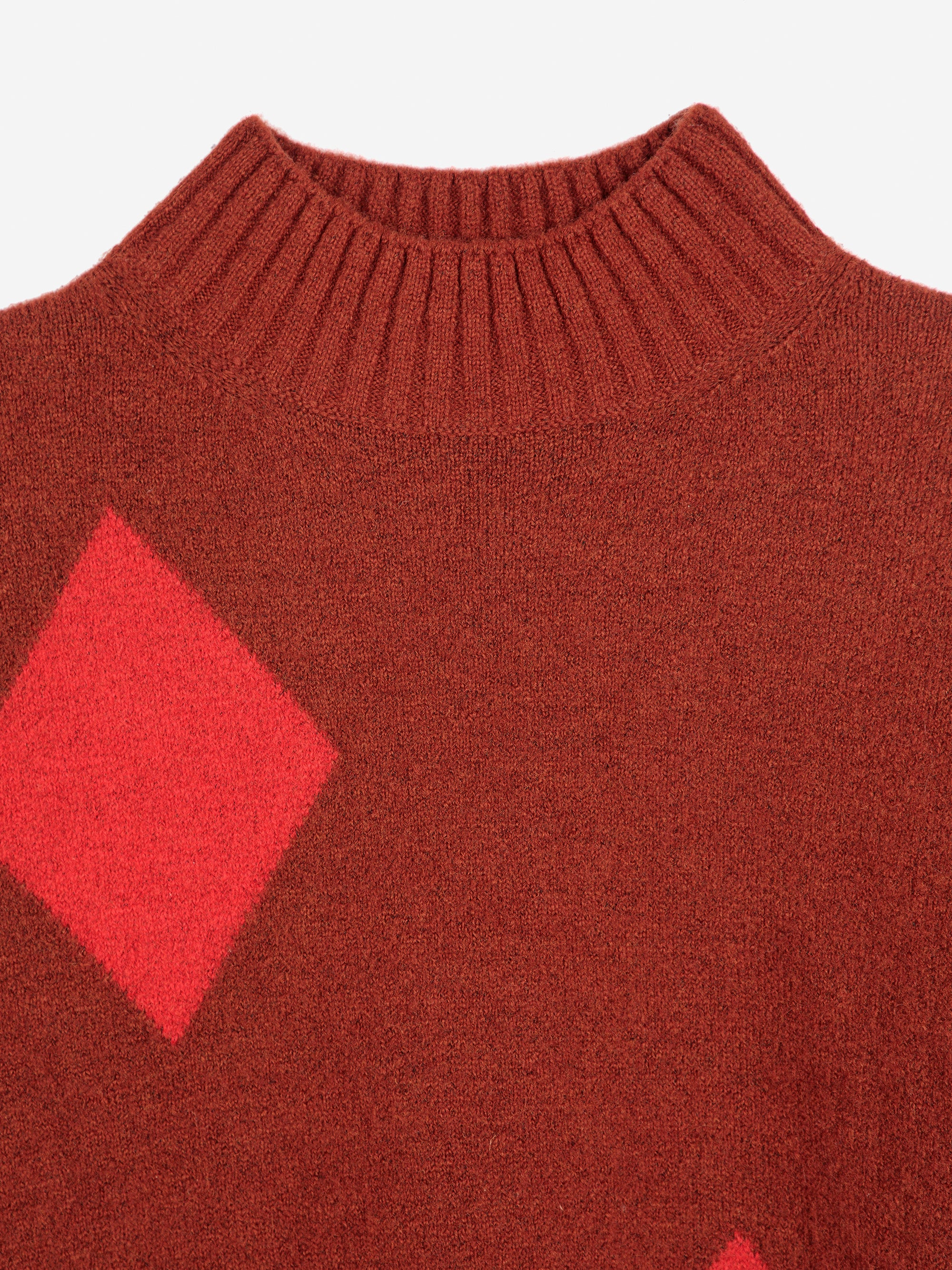 Diamond Card Turtleneck Jumper