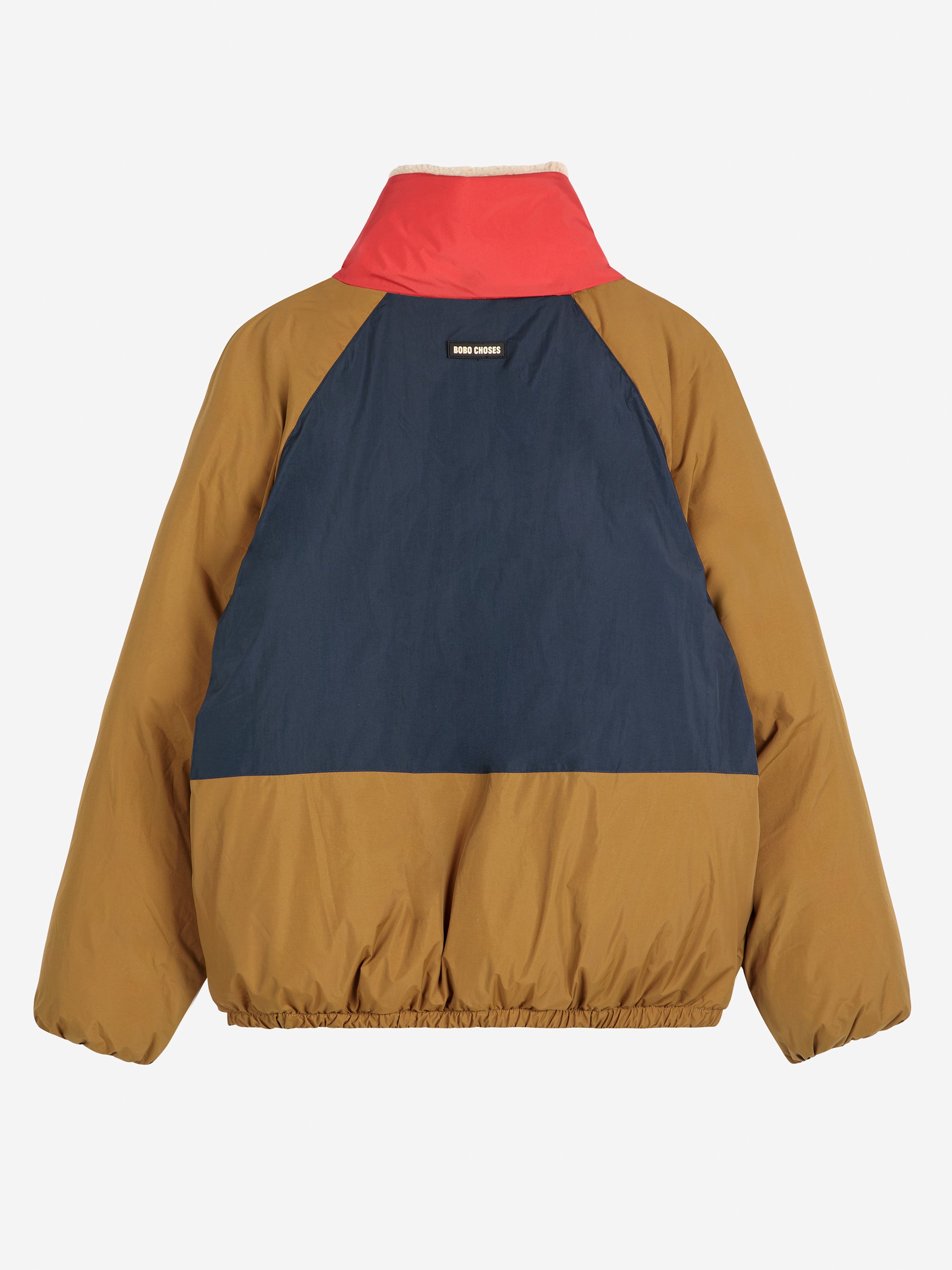Color Block Jacket  Ranglan Sleeve Padded Puffer
