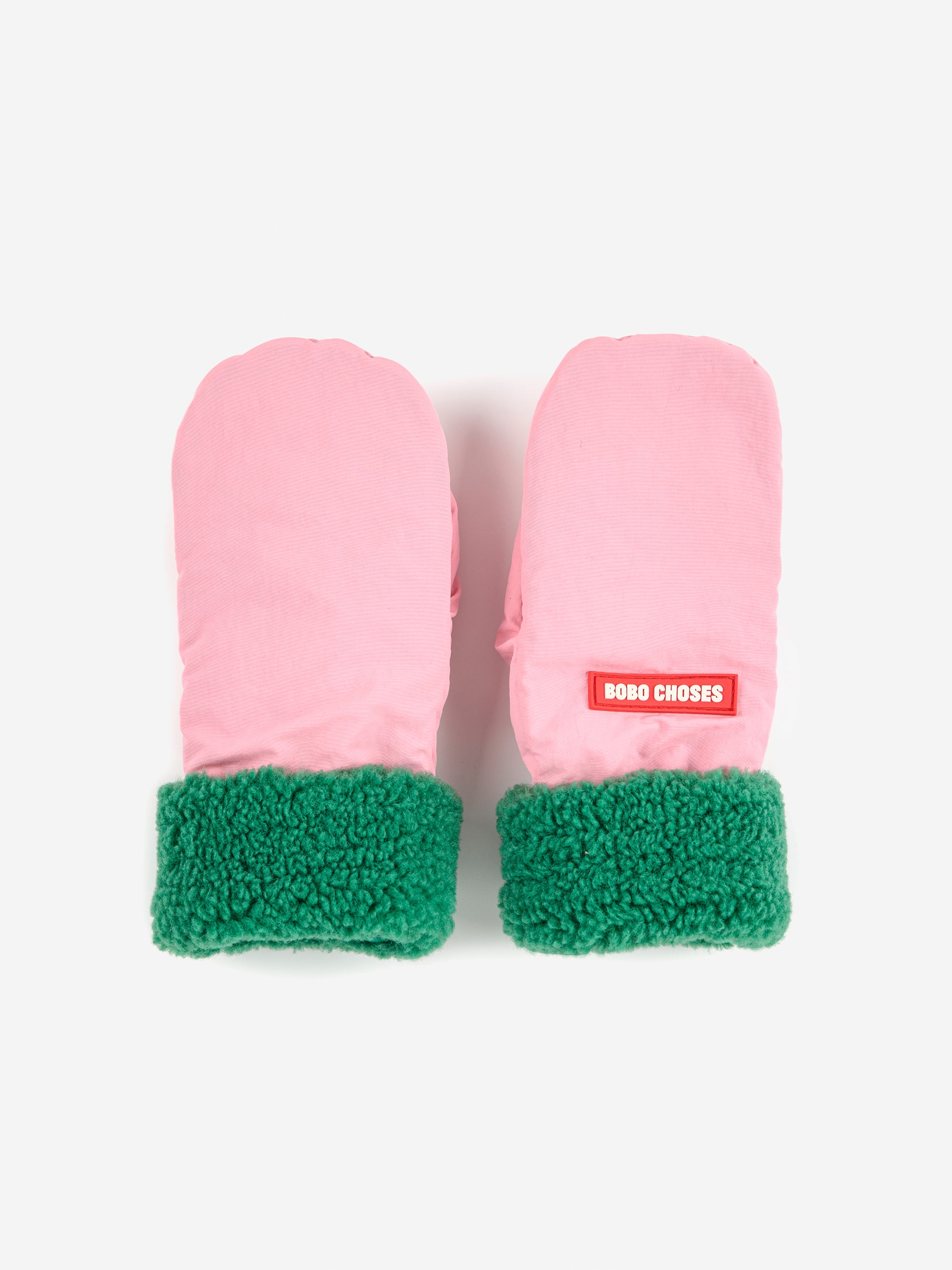 Color Block Sheepskin Mittens