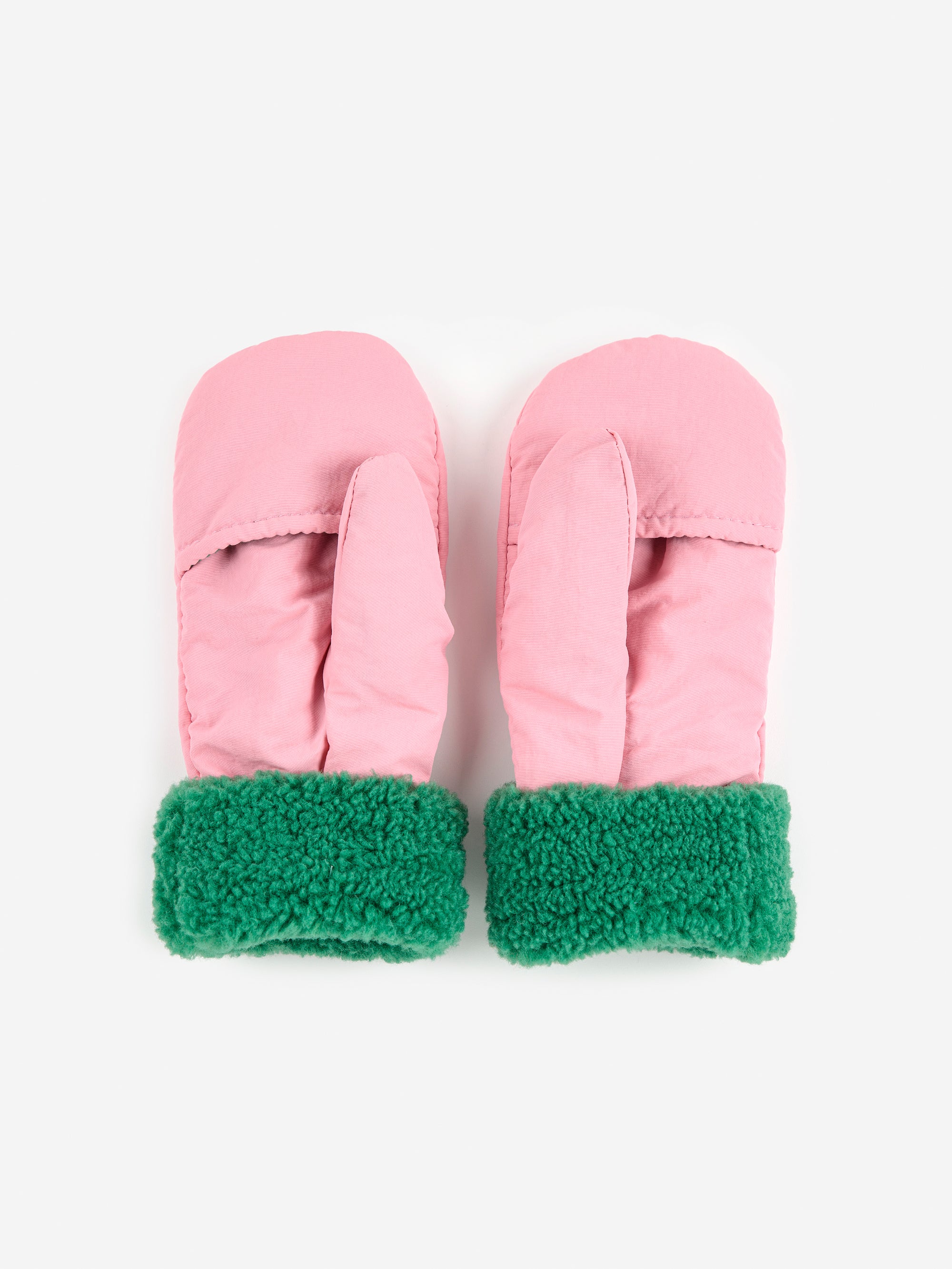 Color Block Sheepskin Mittens
