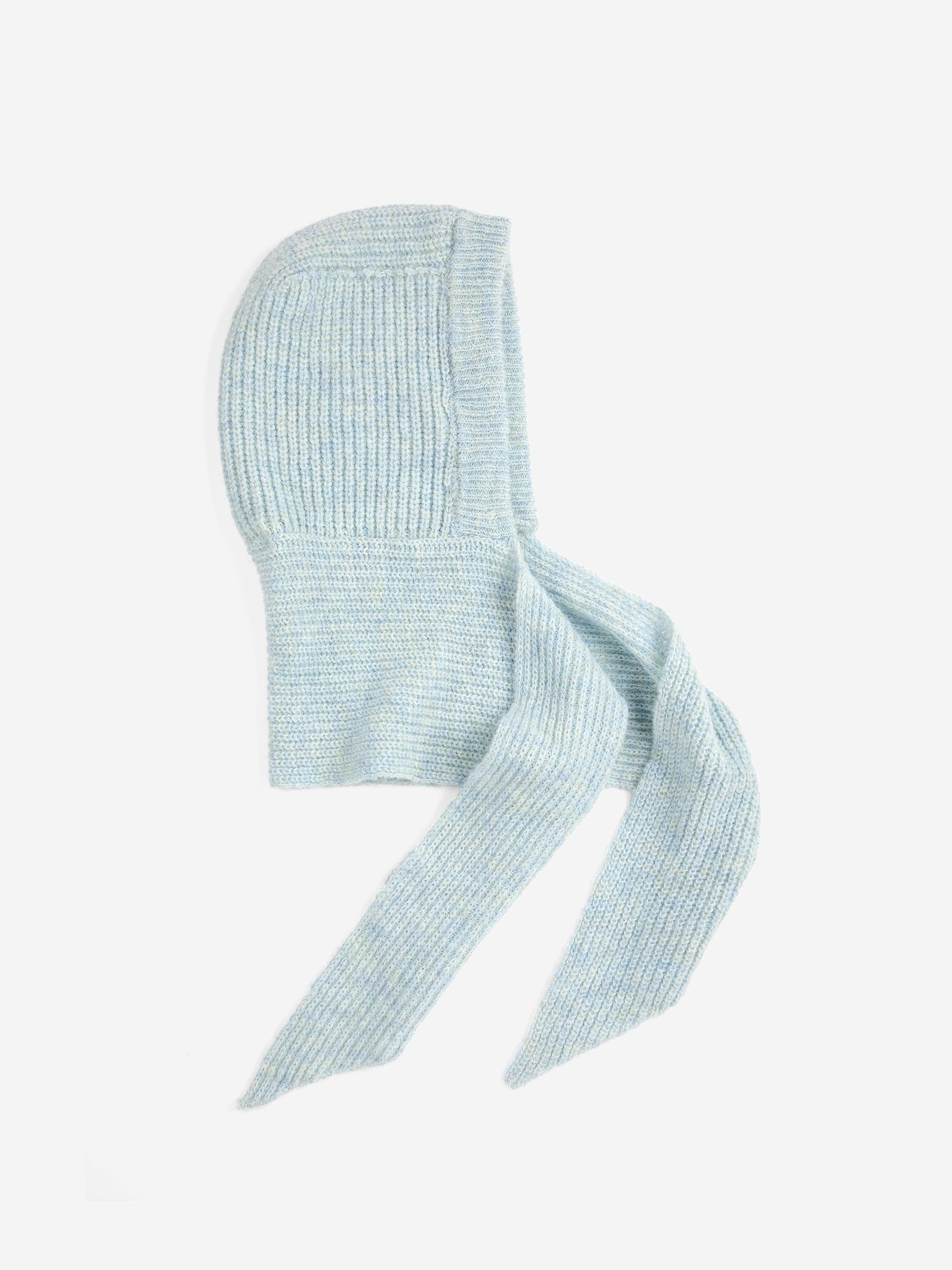 Knitted hooded scarf