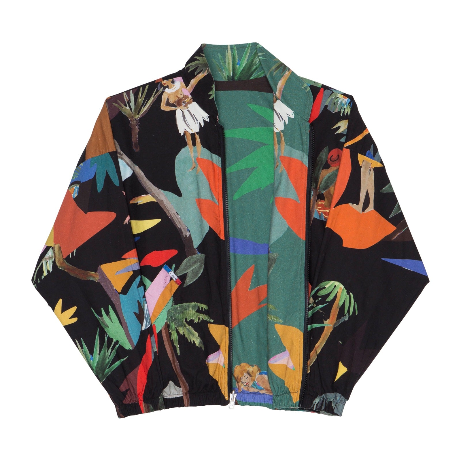 Schwarze grüne Mond-Teddyjacke