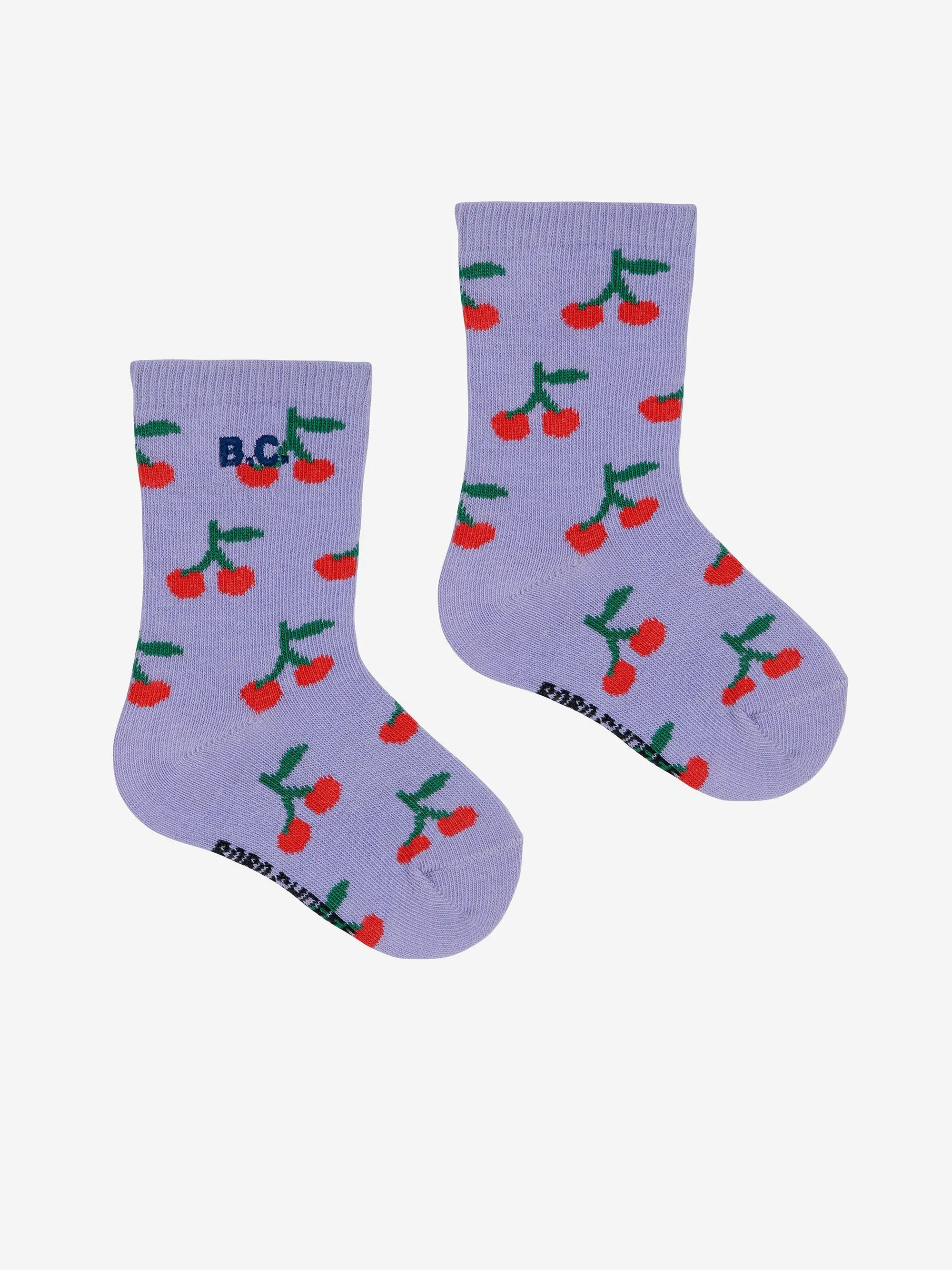 Kurze Socken mit durchgehendem „Cherry“-Print