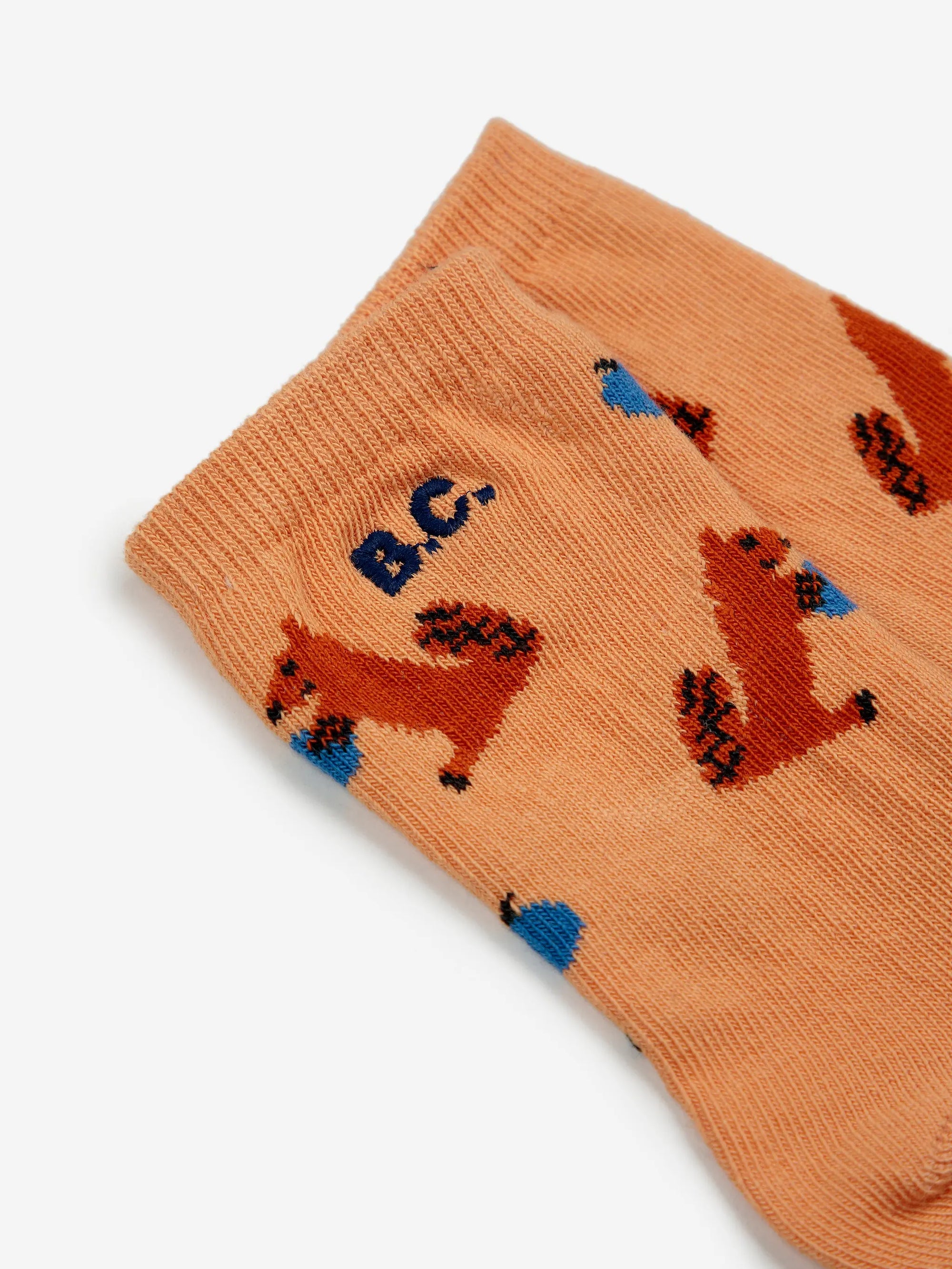 Lange Socken mit Aufschrift „Hungry Squirrel“ für Babys