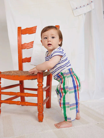 Baby Madras Checks Woven Harem Pants