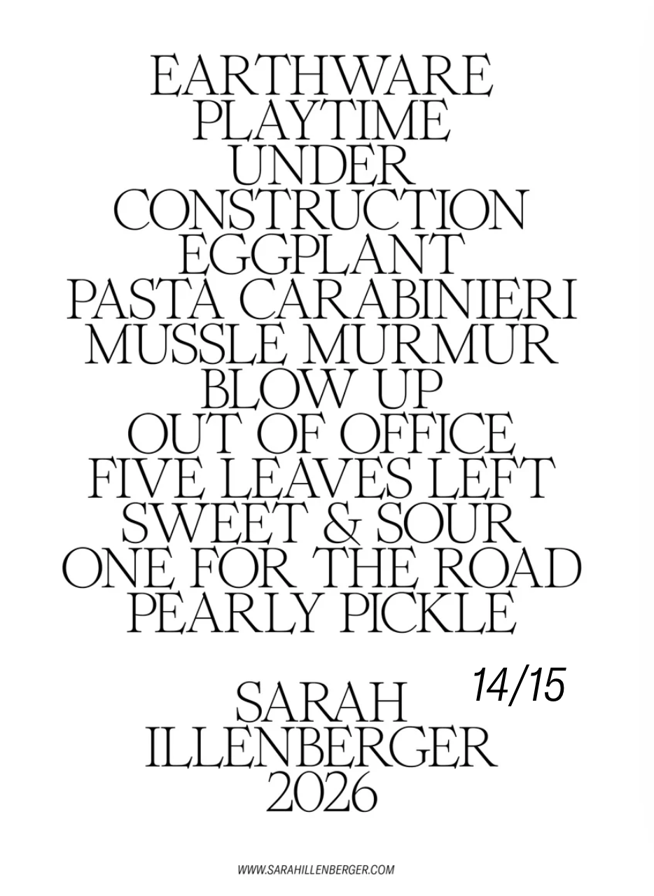 Sarah Illenberger Calendar 2026